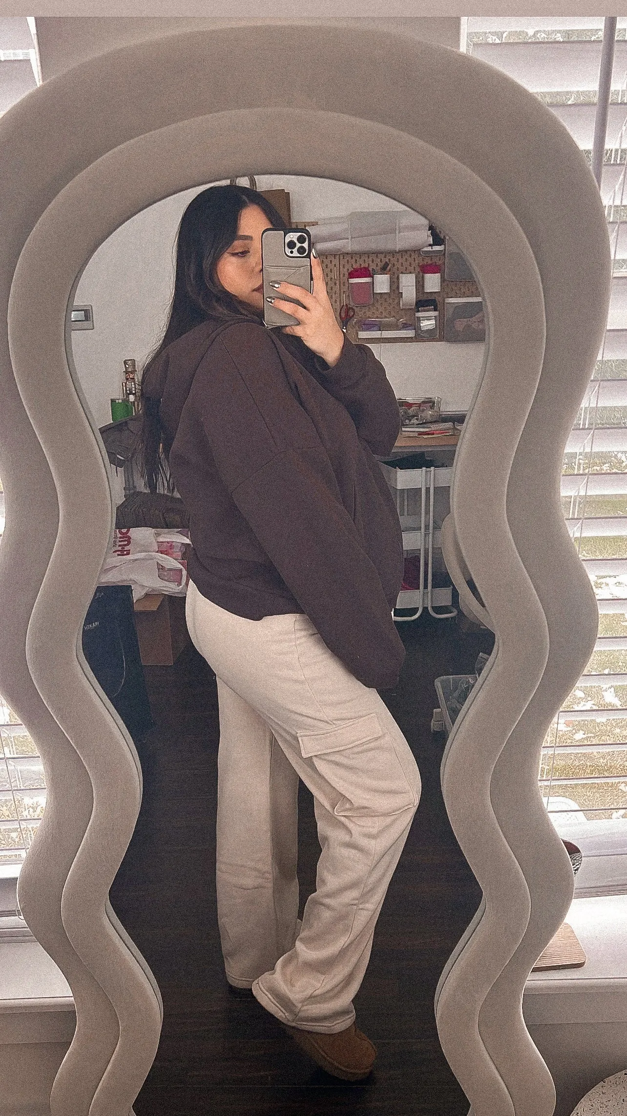 Cargo style straight leg sweatpants *2 COLORS*