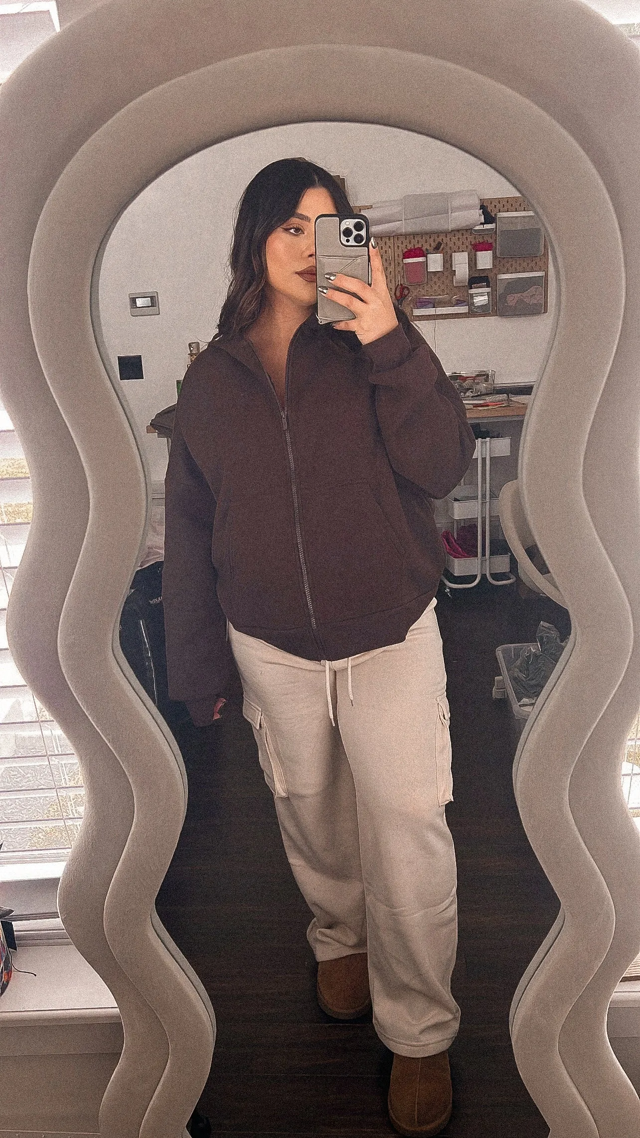 Cargo style straight leg sweatpants *2 COLORS*