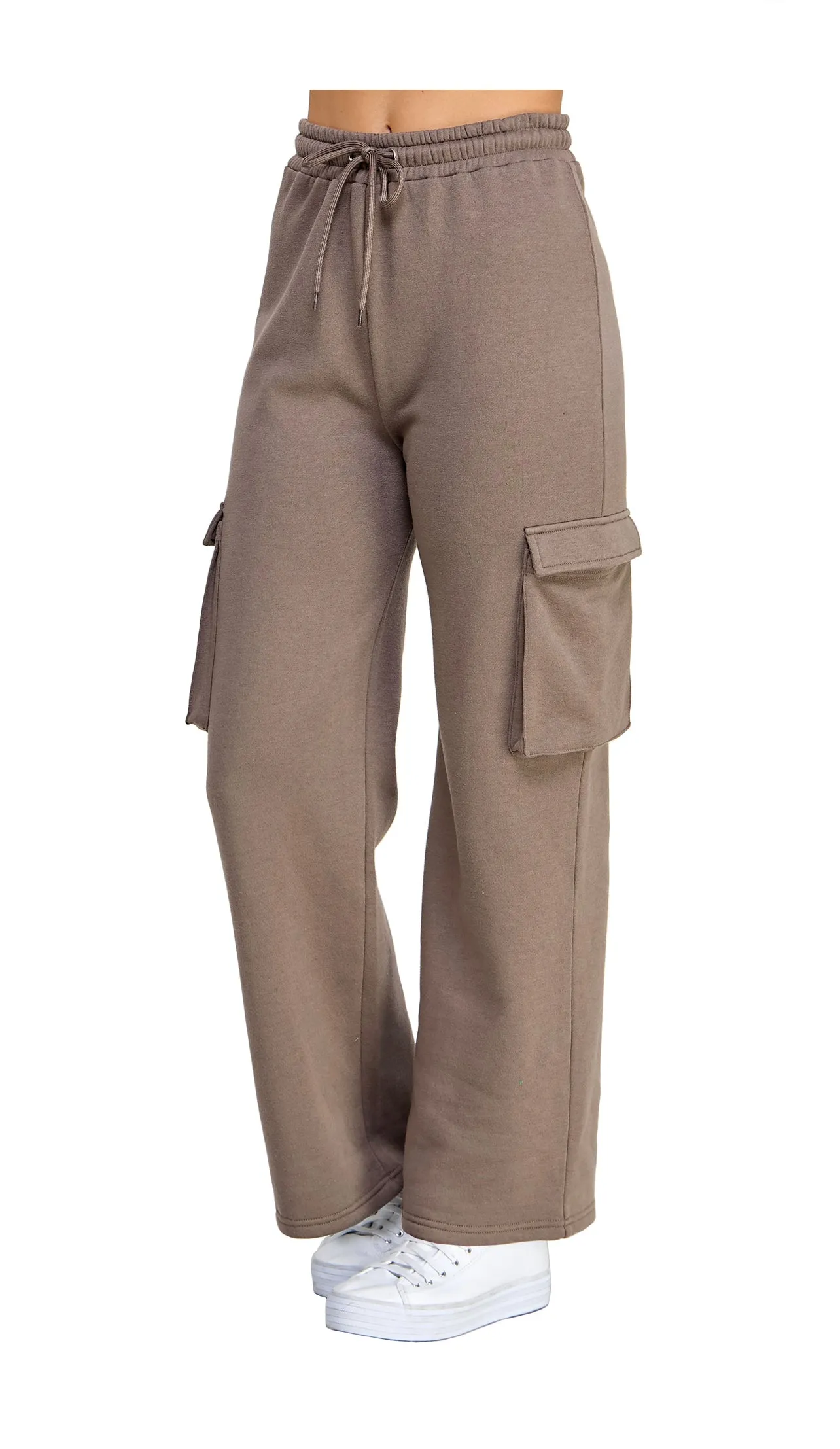 Cargo style straight leg sweatpants *2 COLORS*