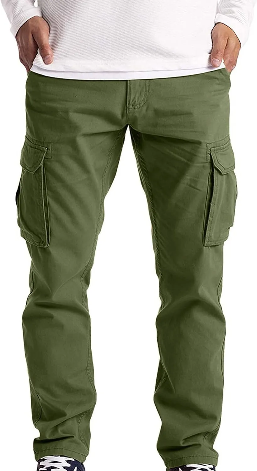 Cargo Sweatpants for Men Big and Tall Baggy Heavyweight Athletic Joggers Multi-Pockets Relaxed Fit Cargo Pants Men's