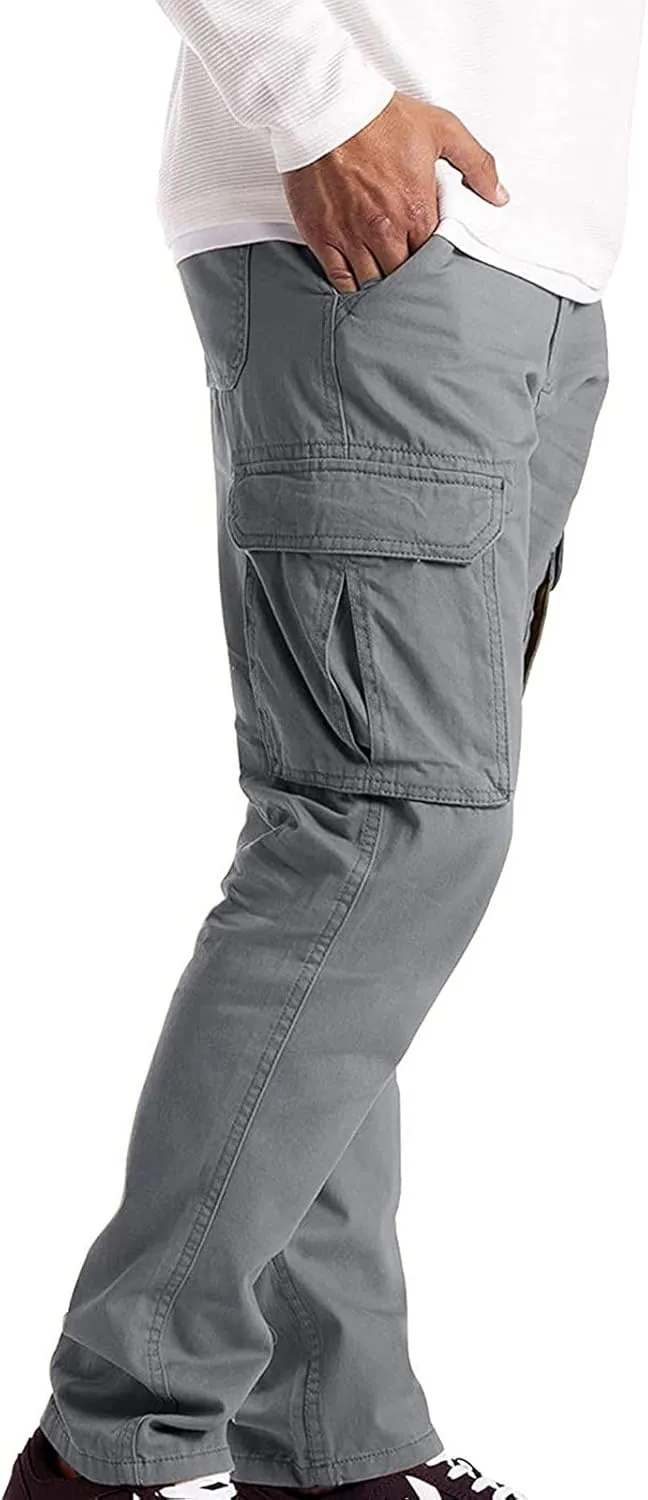 Cargo Sweatpants for Men Big and Tall Baggy Heavyweight Athletic Joggers Multi-Pockets Relaxed Fit Cargo Pants Men's