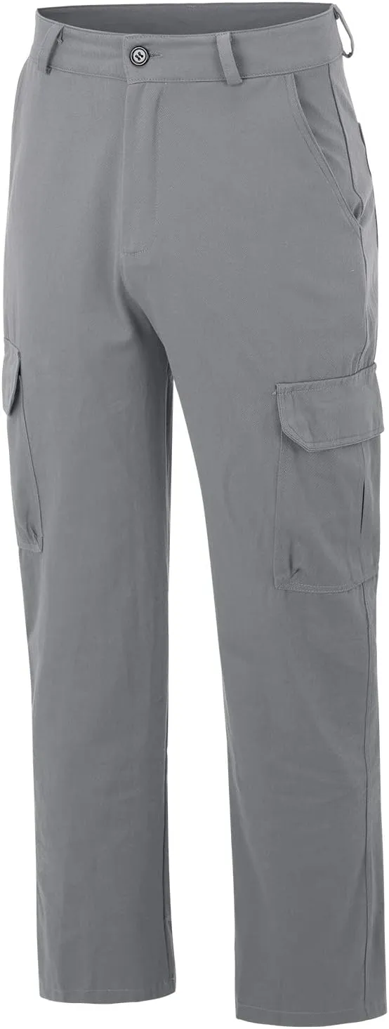 Cargo Sweatpants for Men Big and Tall Baggy Heavyweight Athletic Joggers Multi-Pockets Relaxed Fit Cargo Pants Men's