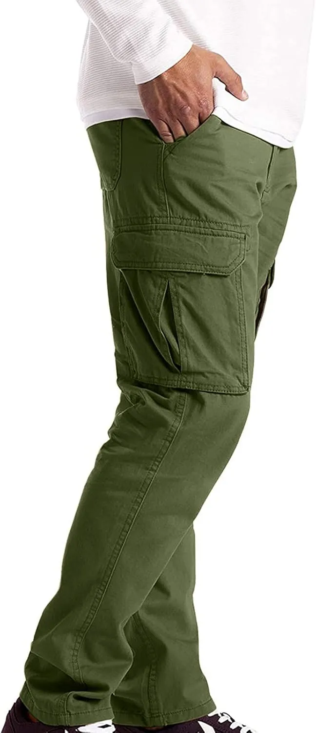 Cargo Sweatpants for Men Big and Tall Baggy Heavyweight Athletic Joggers Multi-Pockets Relaxed Fit Cargo Pants Men's