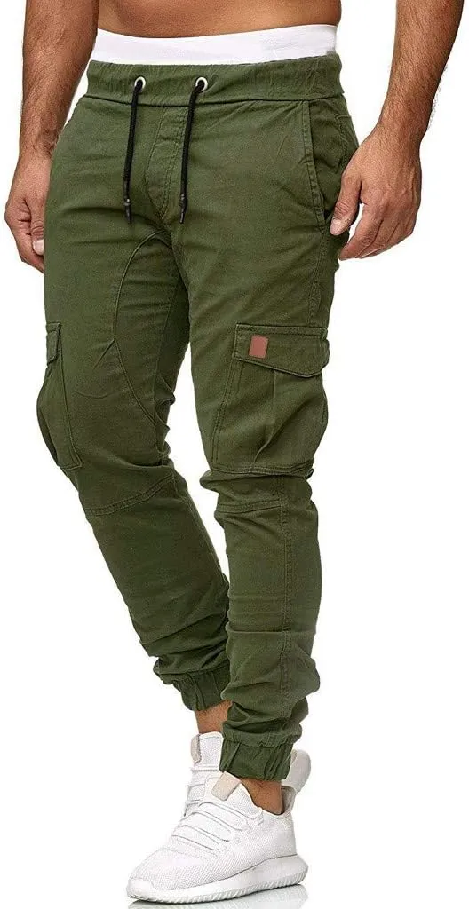 Cargo Sweatpants for Men Big and Tall Fit Cargo Pants for Men Stretch Men's Slim Fit Fleece Pants Winter Big and Tall