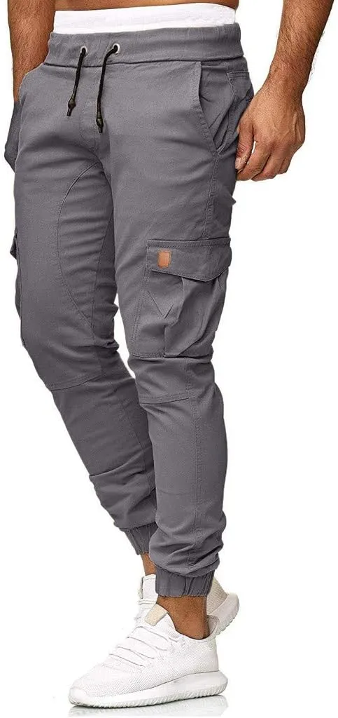Cargo Sweatpants for Men Big and Tall Fit Cargo Pants for Men Stretch Men's Slim Fit Fleece Pants Winter Big and Tall