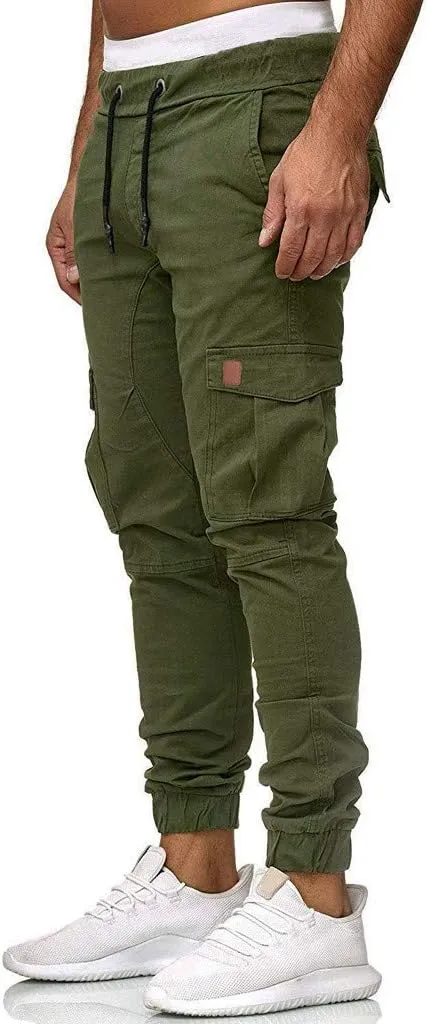 Cargo Sweatpants for Men Big and Tall Fit Cargo Pants for Men Stretch Men's Slim Fit Fleece Pants Winter Big and Tall