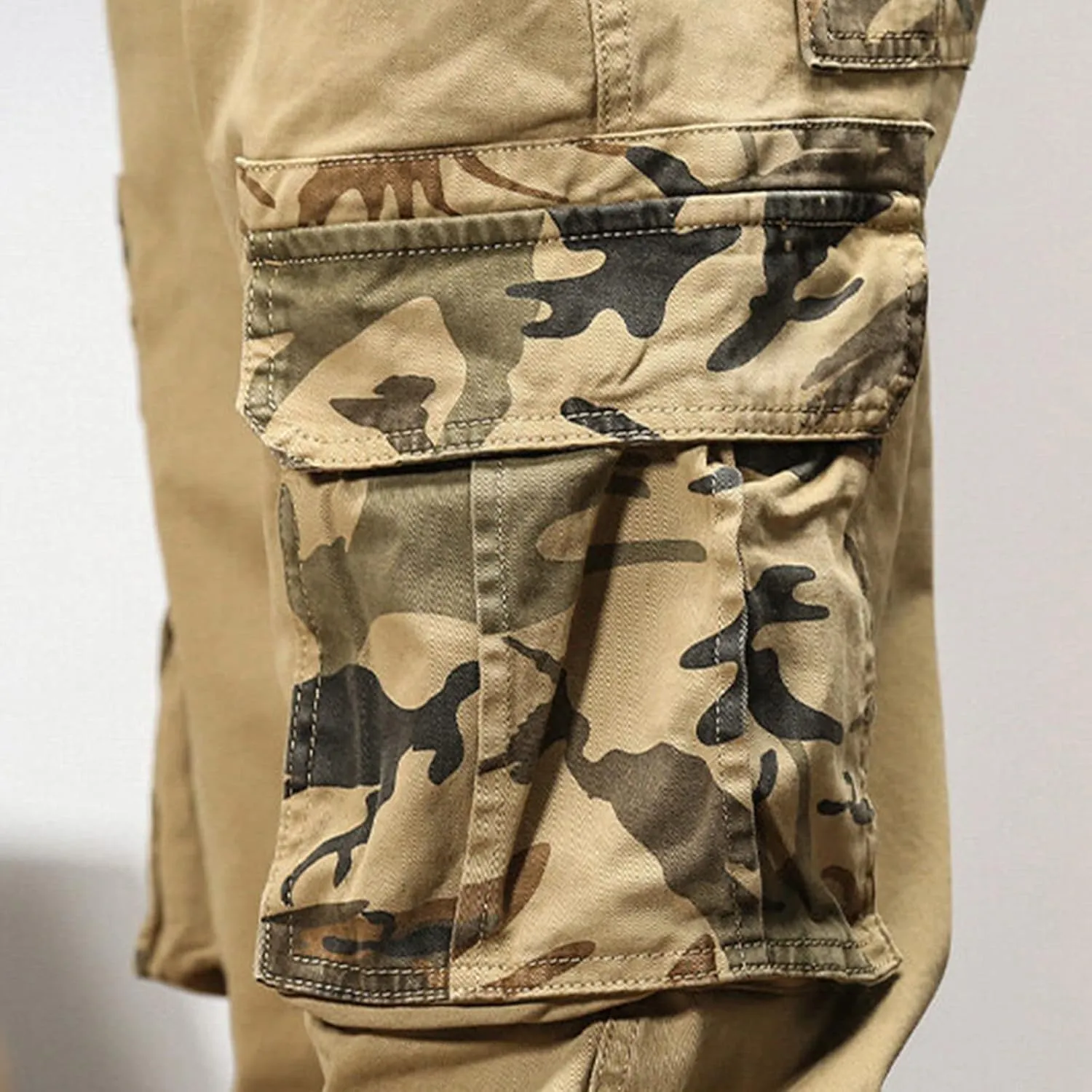 Cargo Sweatpants for Men Big and Tall Joggers Cotton Cargo Sweatpants Trousers Long Pants Men's Casual Military Pants