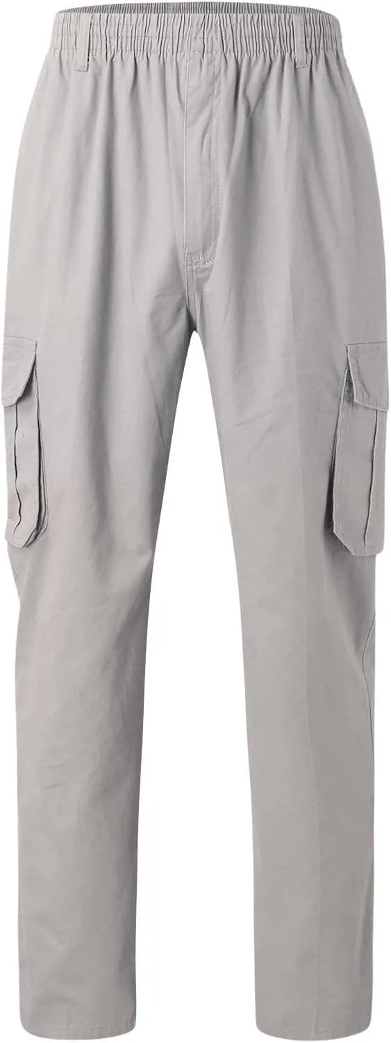 Cargo Sweatpants for Men Men's Drawstring Waist Zipper Hem Corduroy Cargo Pants with Pockets Men's Casual Drawstring