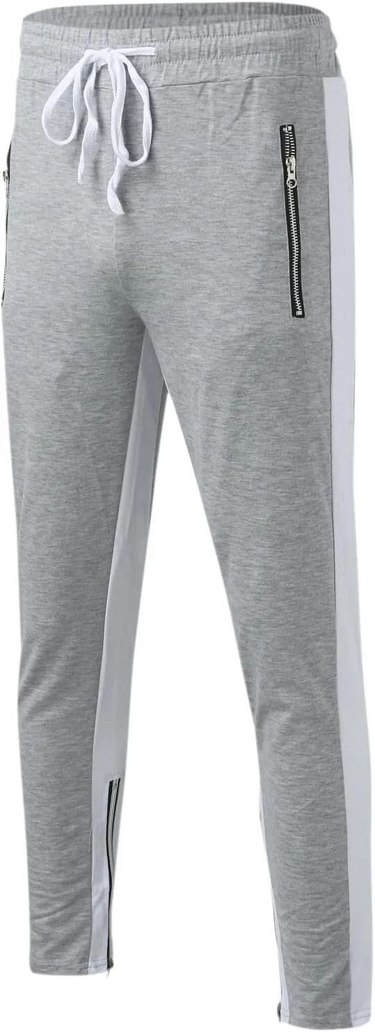 Cargo Trousers for Men Slim Jogger Pants Tapered Athletic Sweatpants for Jogging Running Exercise Gym Workout Mens