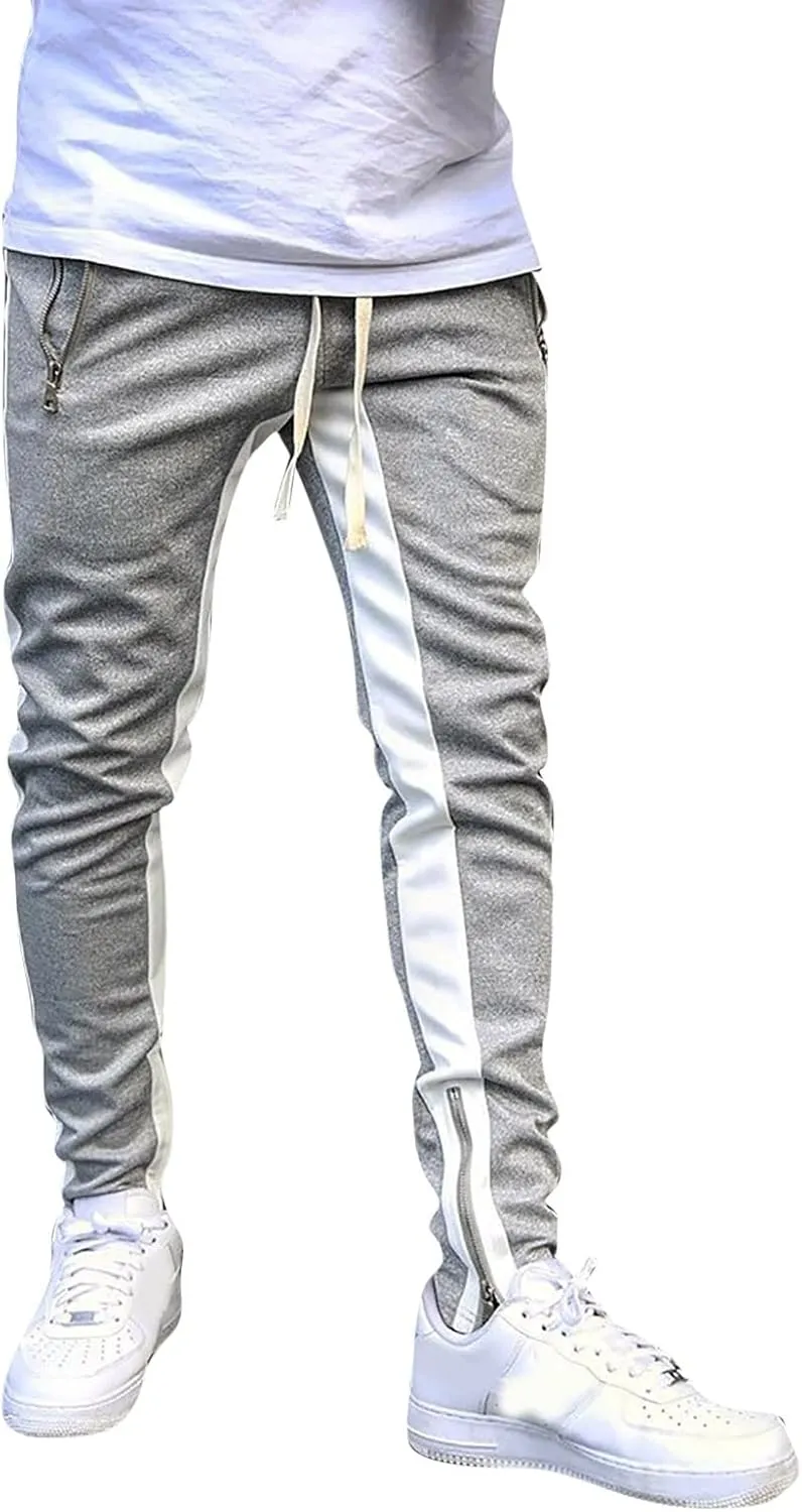 Cargo Trousers for Men Slim Jogger Pants Tapered Athletic Sweatpants for Jogging Running Exercise Gym Workout Mens