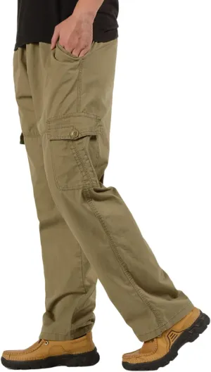 Cargo Trousers for Men with Pockets Men's Basic Active Fleece Jogger Pants Regular and Big & Tall Sizes for Workout