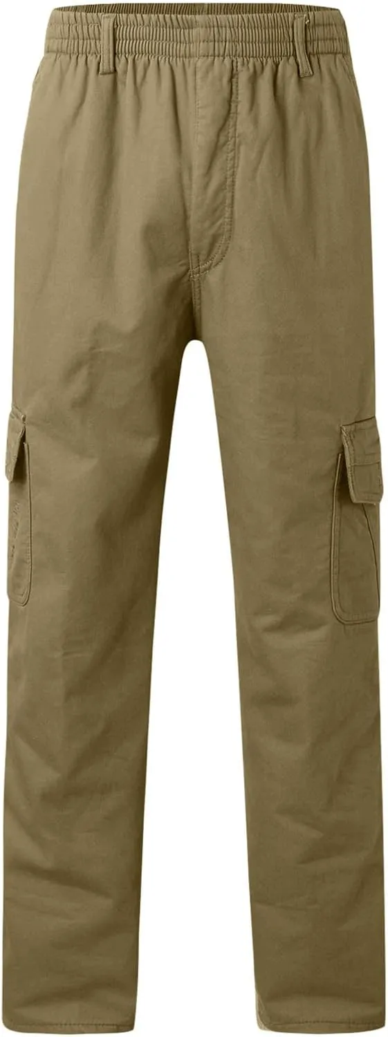 Cargo Trousers for Men with Pockets Men's Basic Active Fleece Jogger Pants Regular and Big & Tall Sizes for Workout