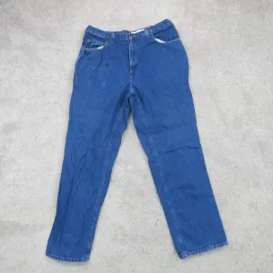 Carhartt Men Straight Leg Jeans 100%Cotton Relaxed Fit High Rise Blue SZ W36XL32