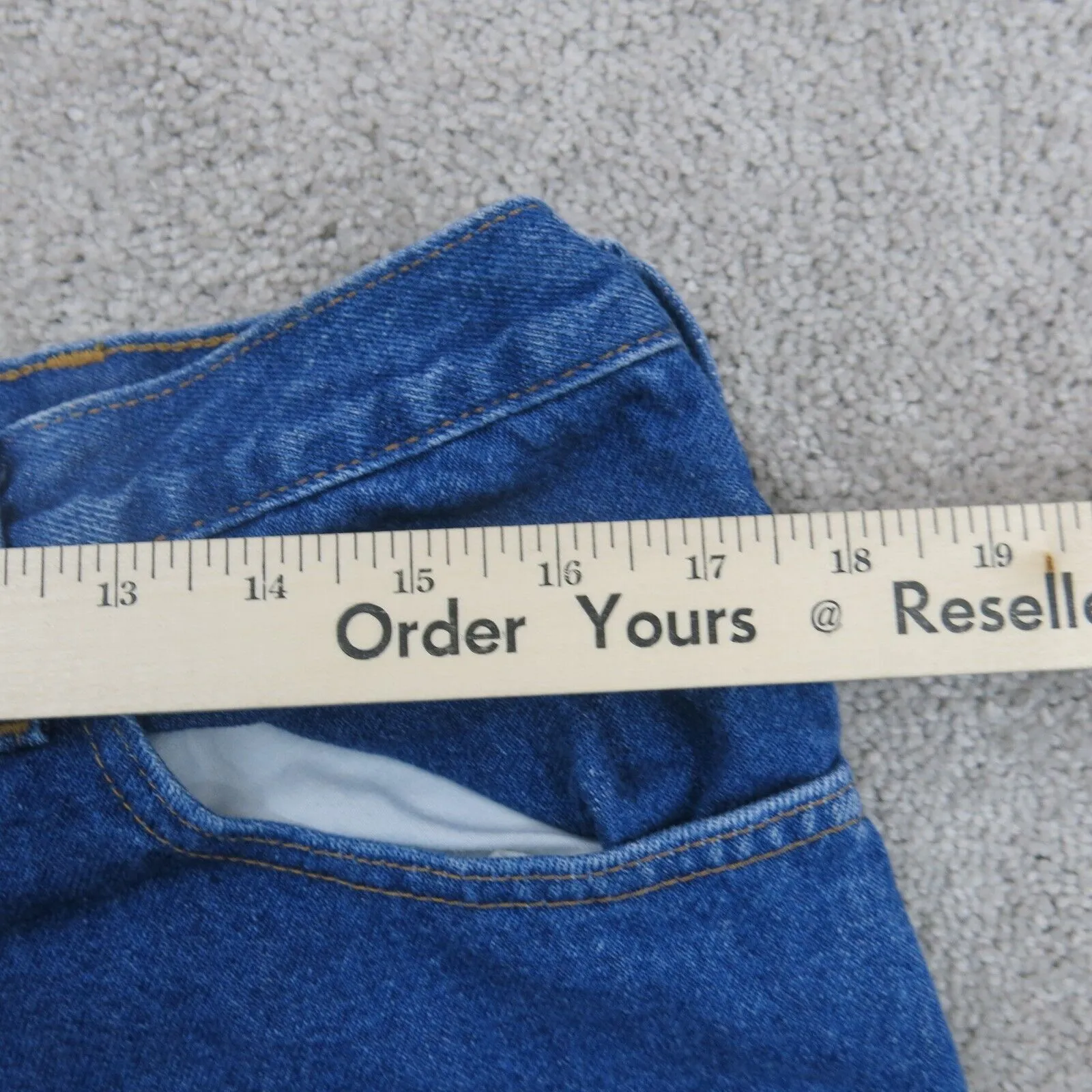 Carhartt Men Straight Leg Jeans 100%Cotton Relaxed Fit High Rise Blue SZ W36XL32