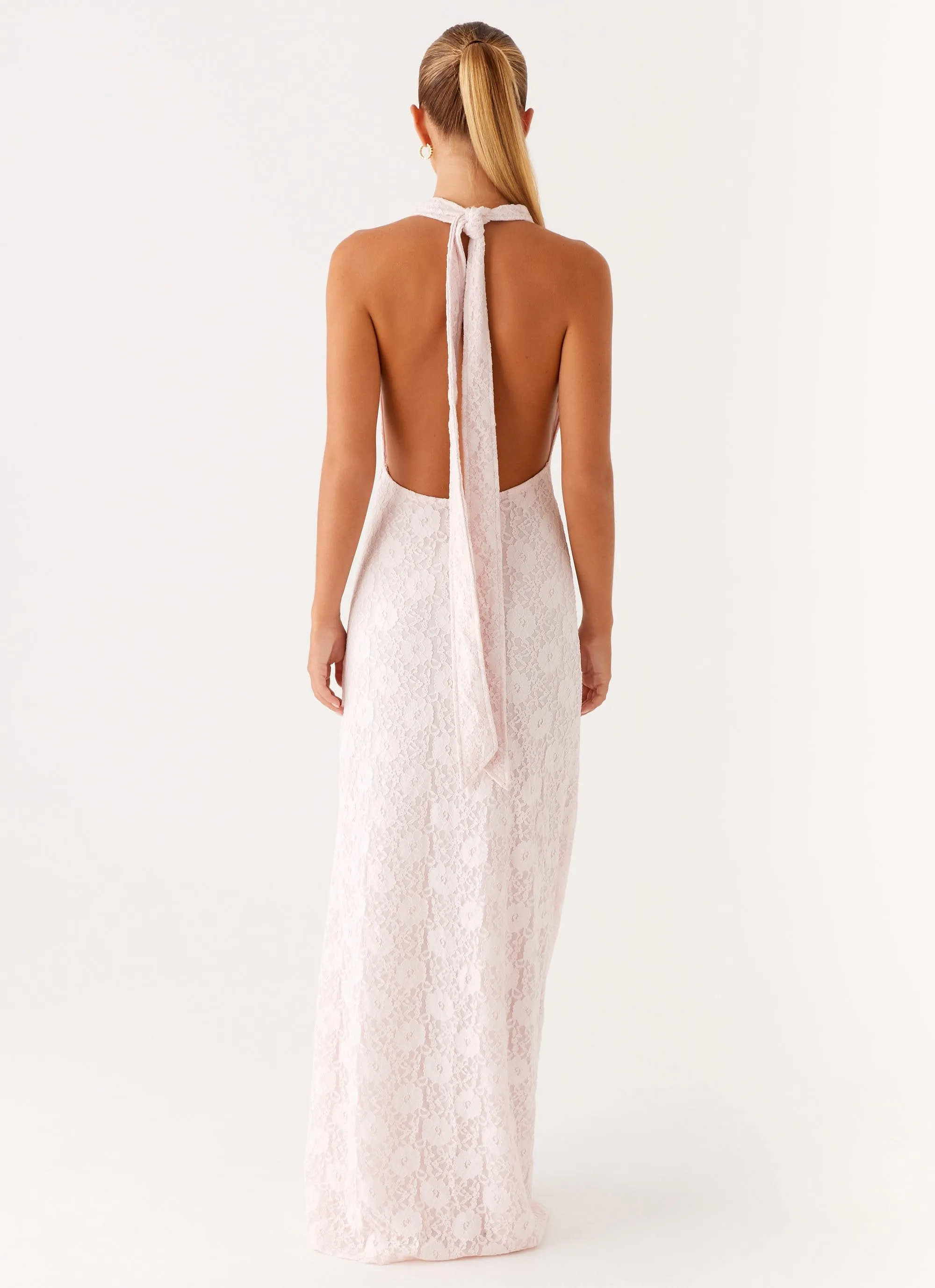 Carly Maxi Dress - Pink Front-Zip