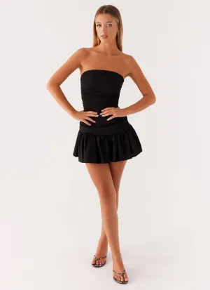 Gentle Stitch Carmel Mini Dress - Black