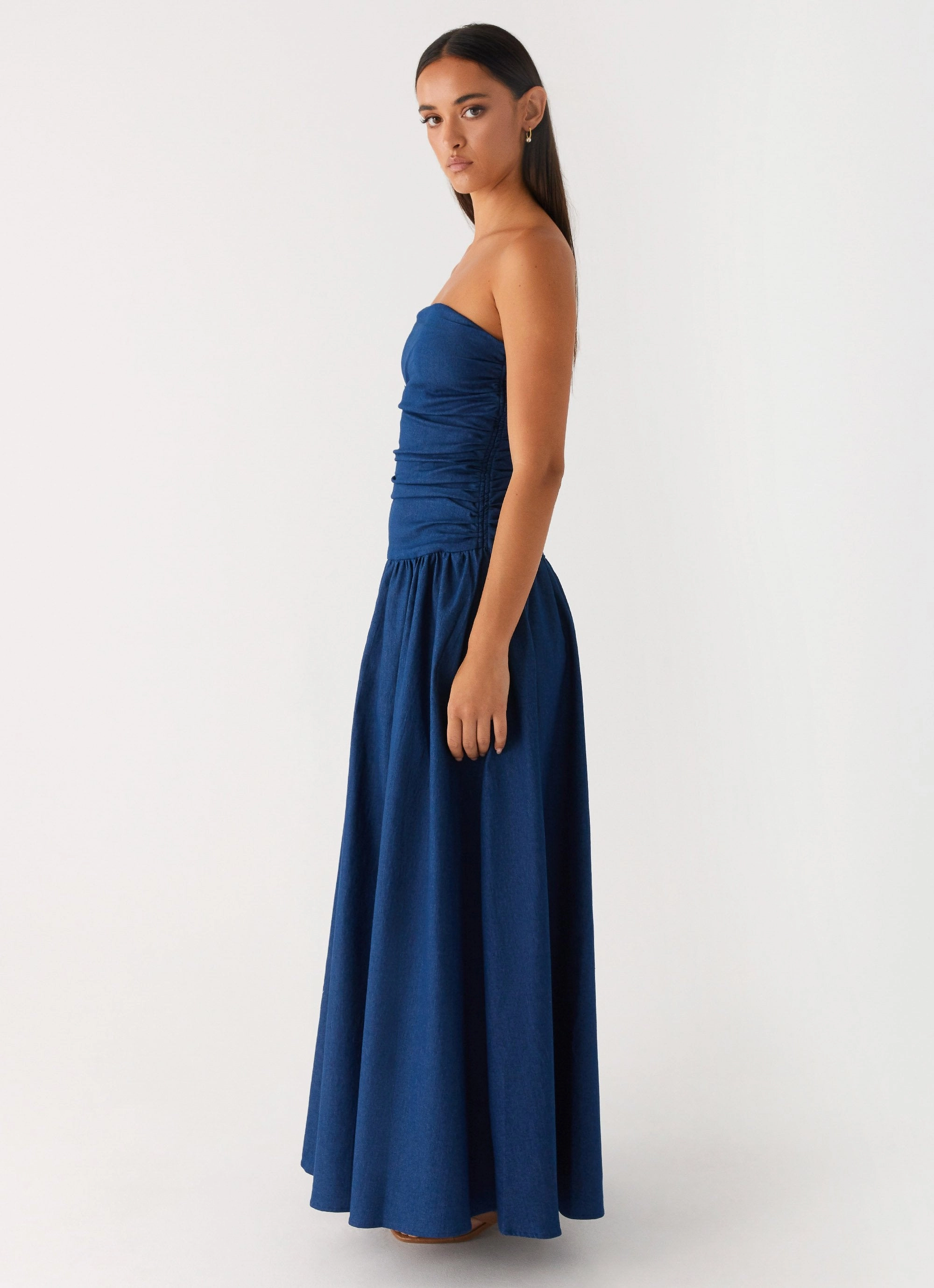 Essential Piece Carmel Denim Maxi Dress - Indigo