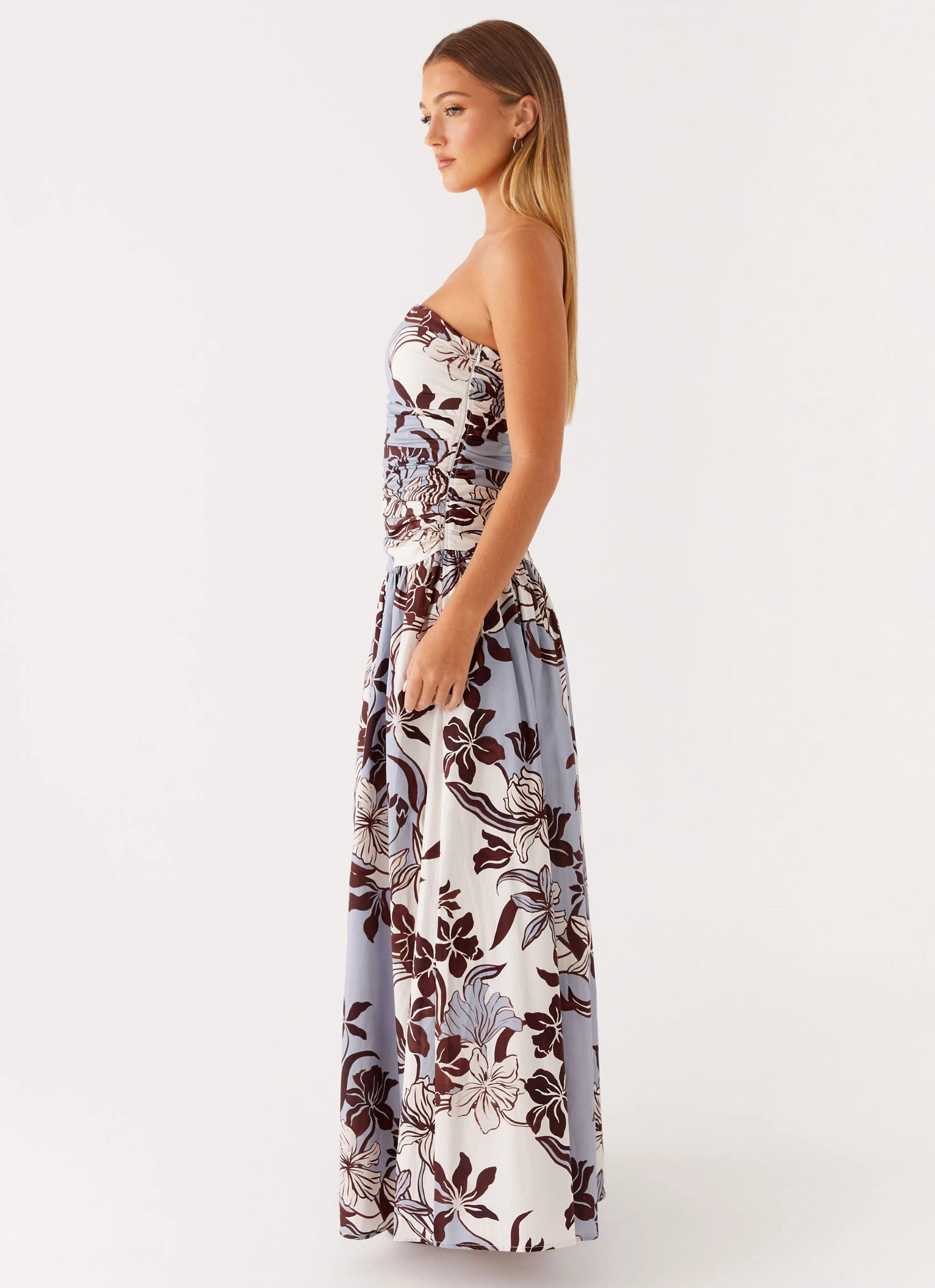 Carmel Maxi Dress - Bluewood Blossom Life Soft Minimal Fit