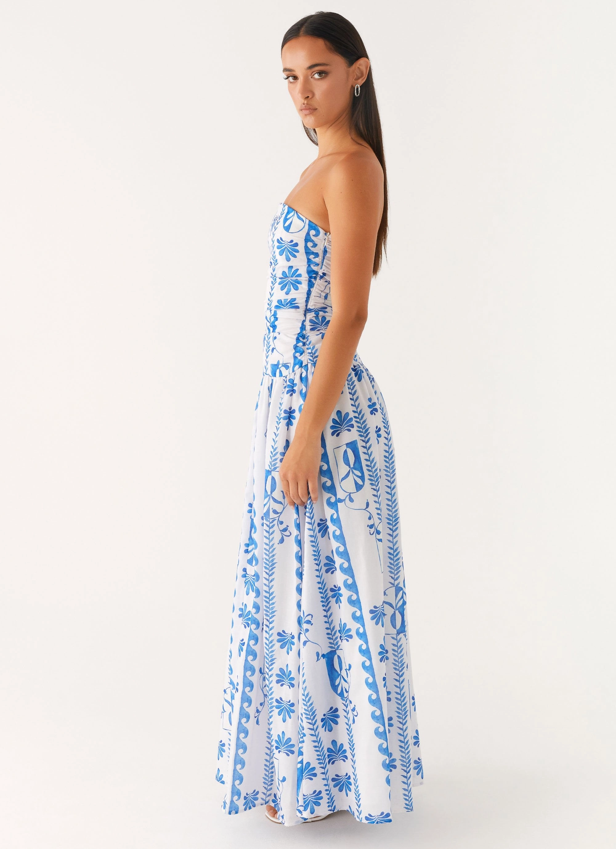 Carmel Maxi Dress - Floral Wave solo wear Fall Comfort