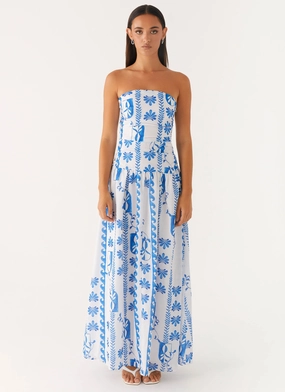 Carmel Maxi Dress - Floral Wave Dreamy Layers