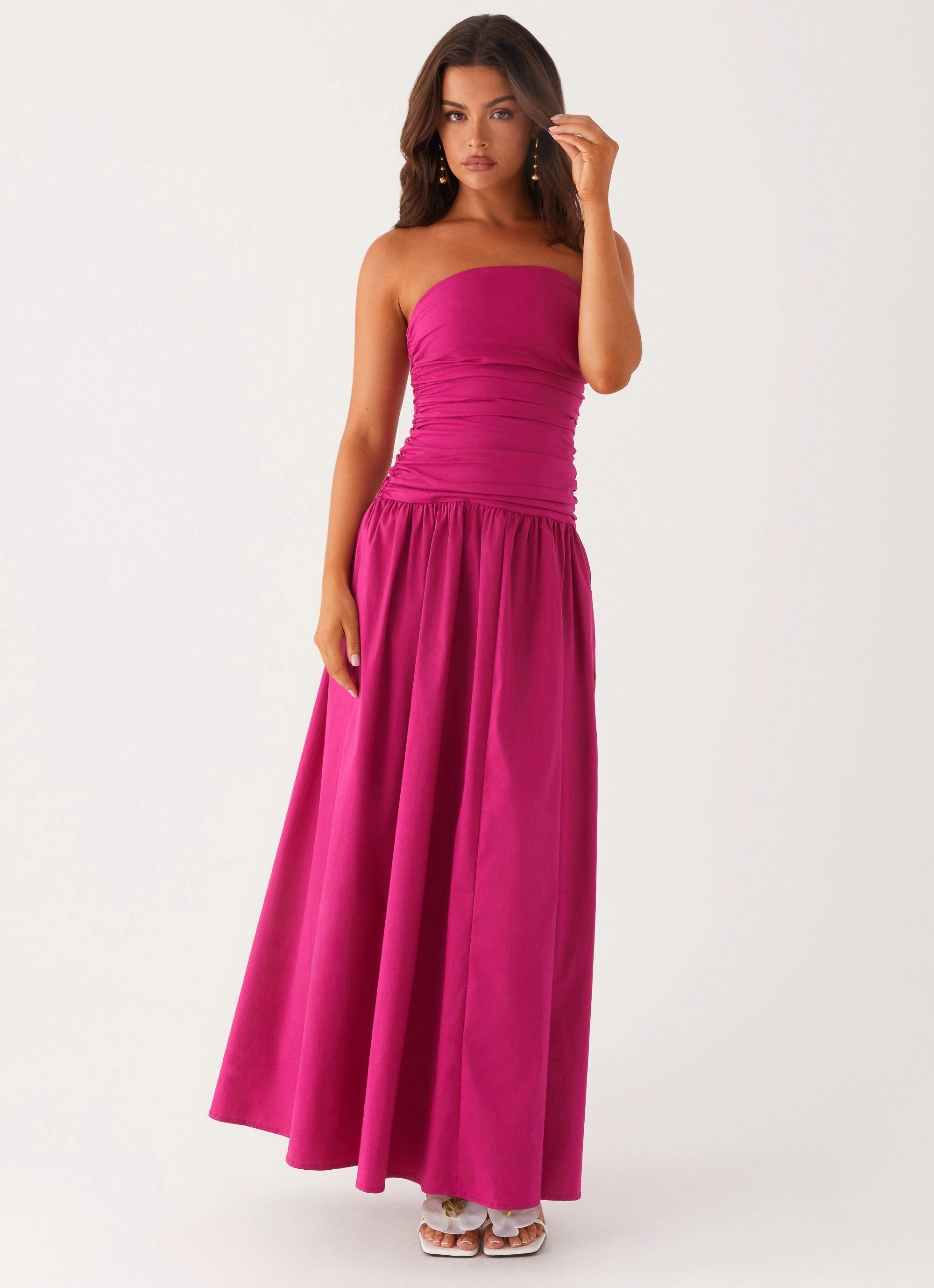 Carmel Maxi Dress - Fuchsia Art Event Fresh Aesthetic