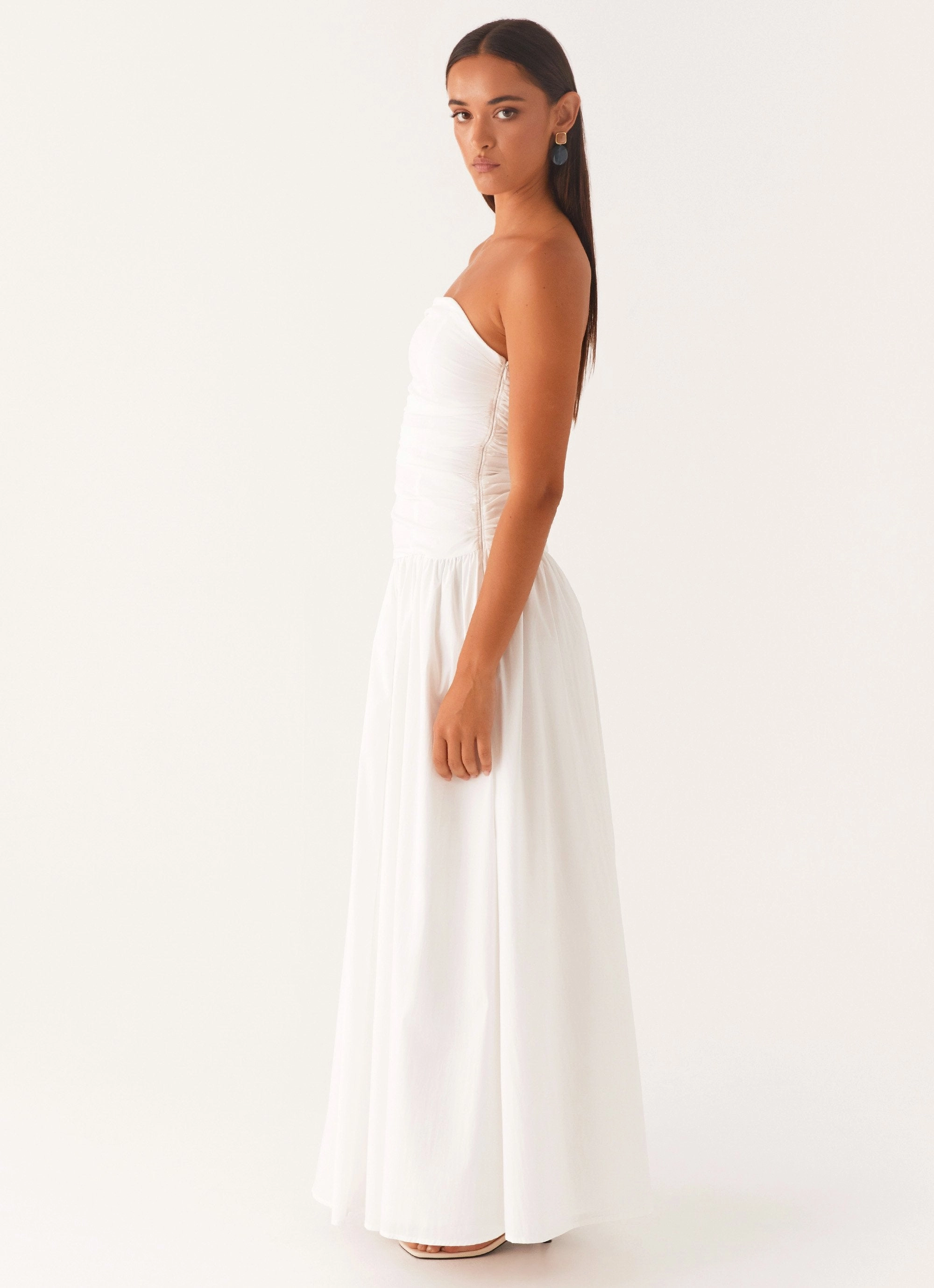 Carmel Maxi Dress - White Easy Layering Piece
