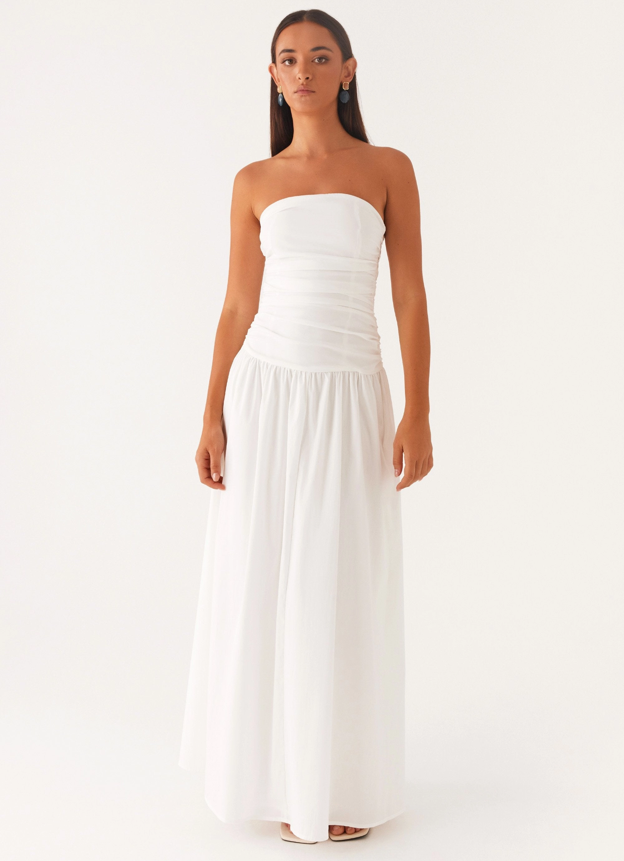Cozy Mood Carmel Maxi Dress - White