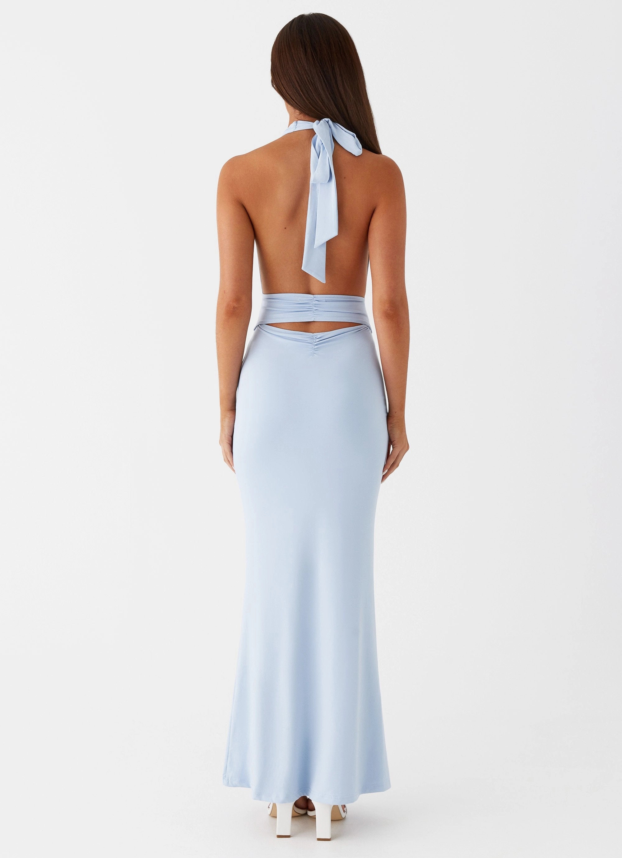 Japan Cool Carolina Twist Maxi Dress - Blue