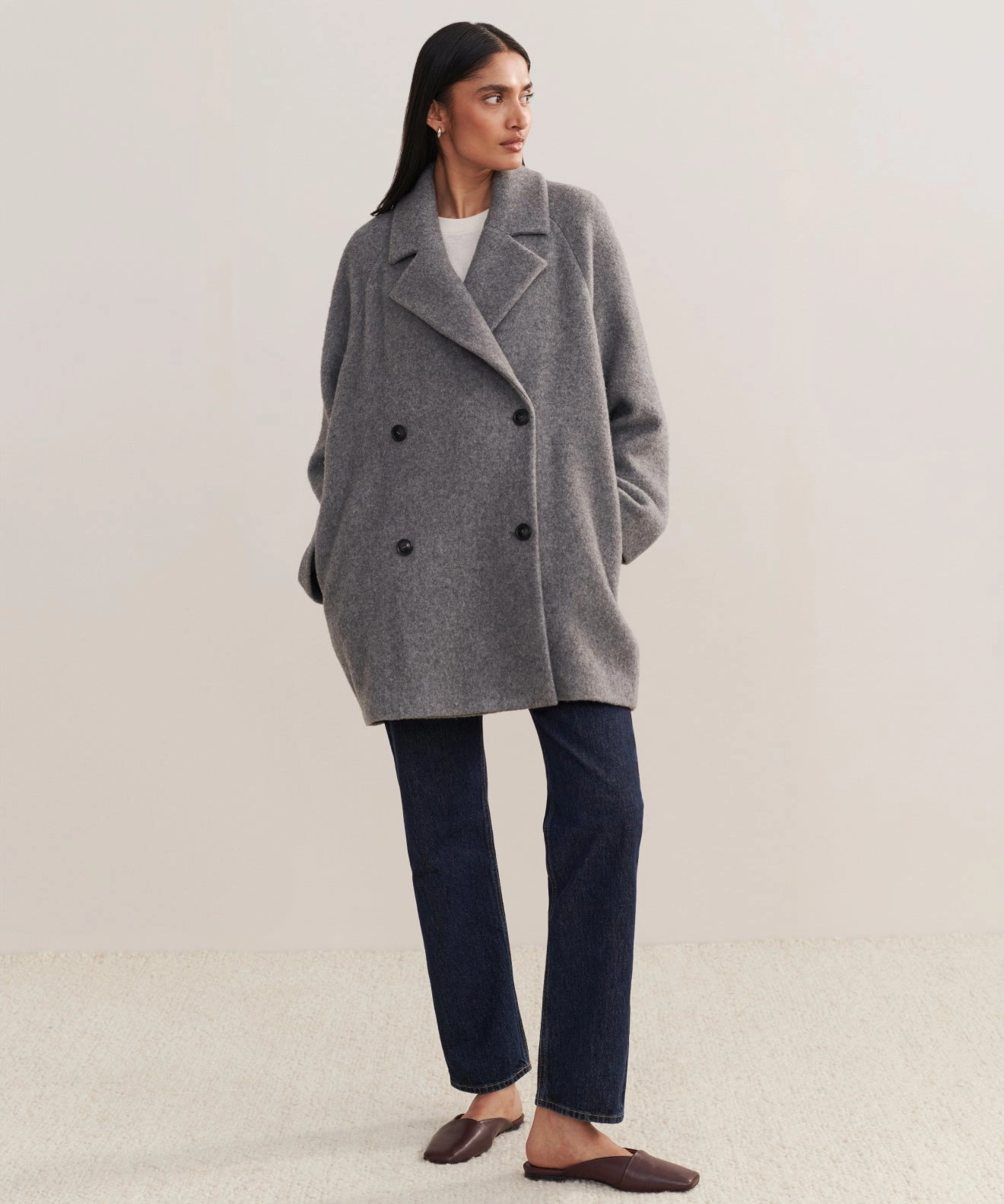 Caroline Coat Single Buttons Ethical Manufacturing