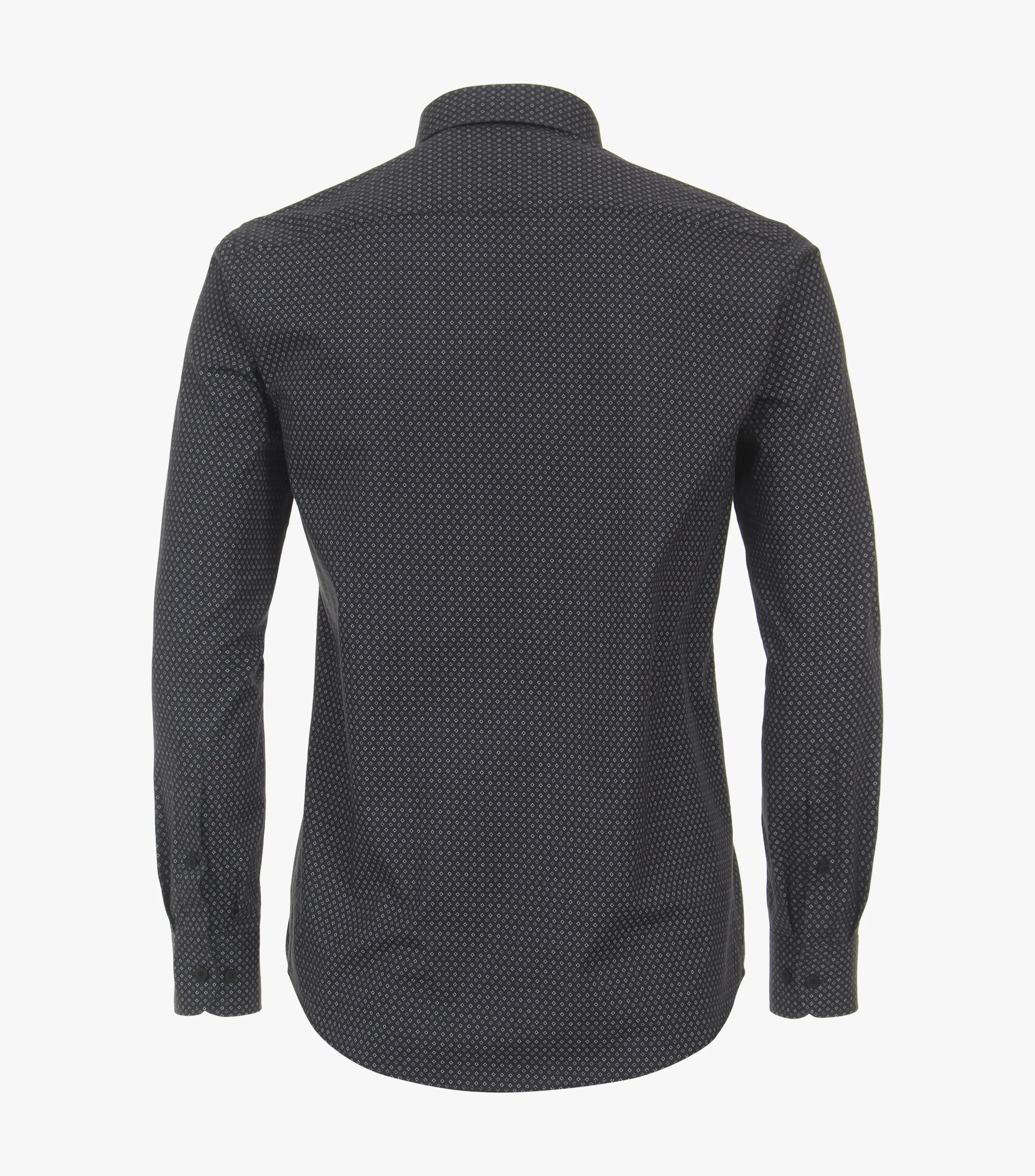 Casa Moda Long Sleeve Diamond Print Casual Shirt 750 - Black/Grey