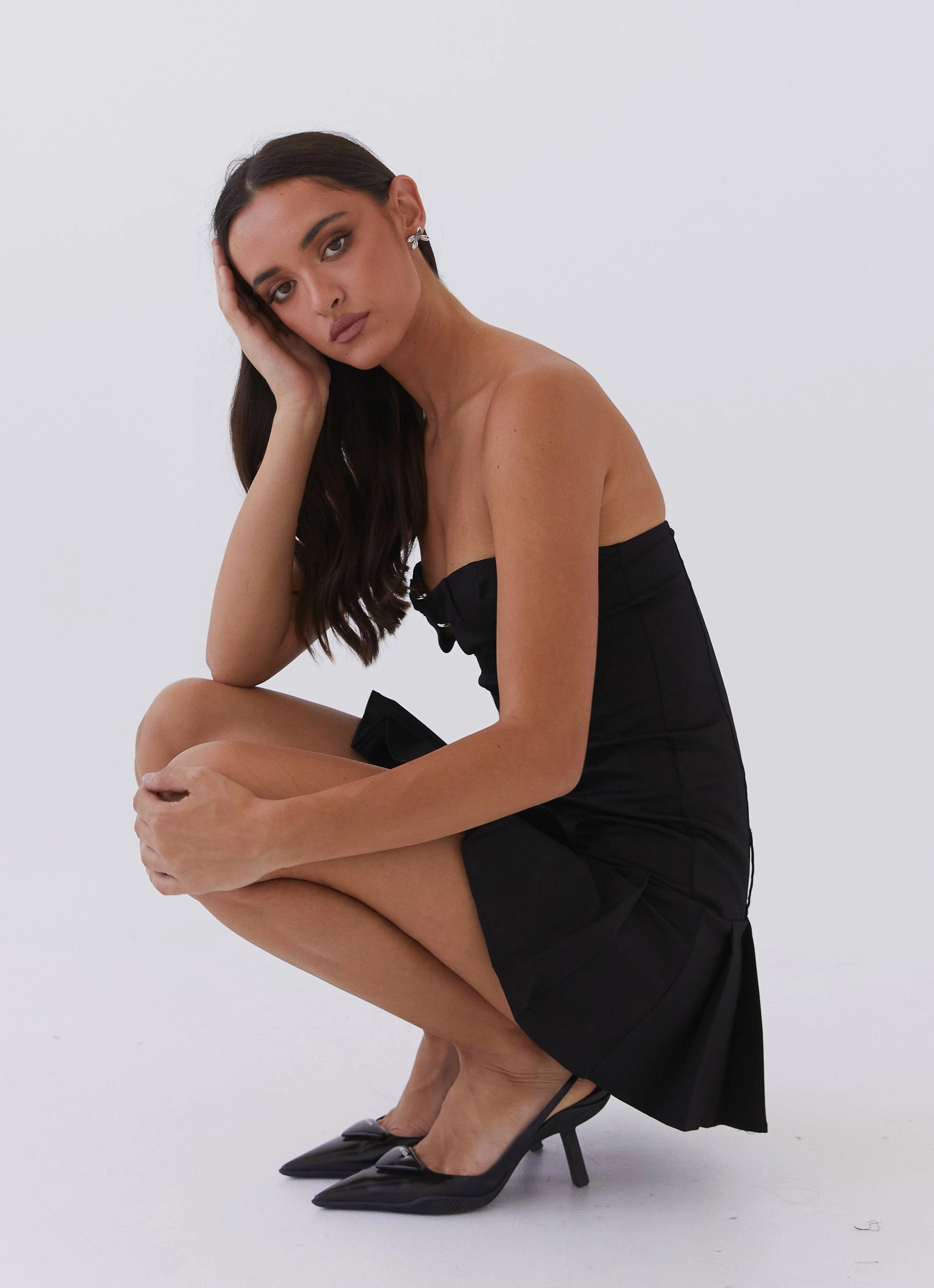 Neutral Form Case Closed Mini Dress - Black