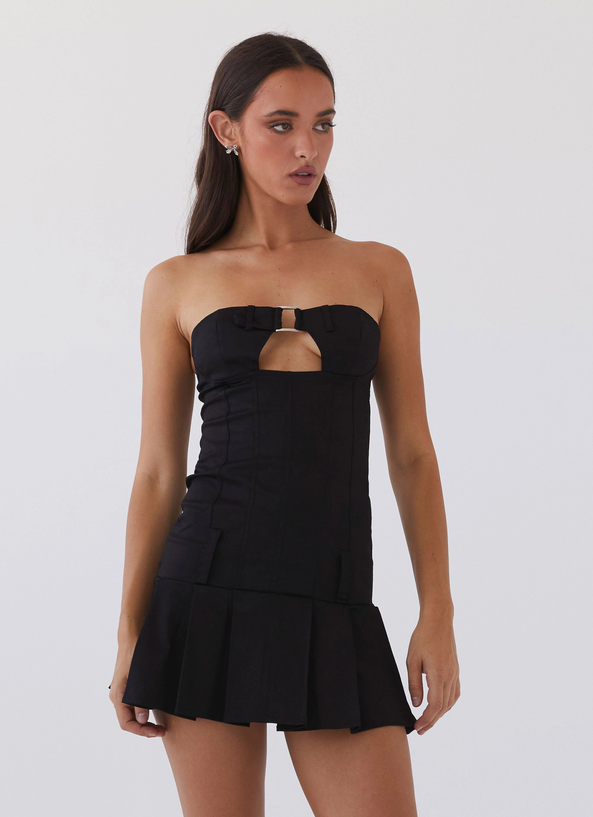 Case Closed Mini Dress - Black Fit Easy