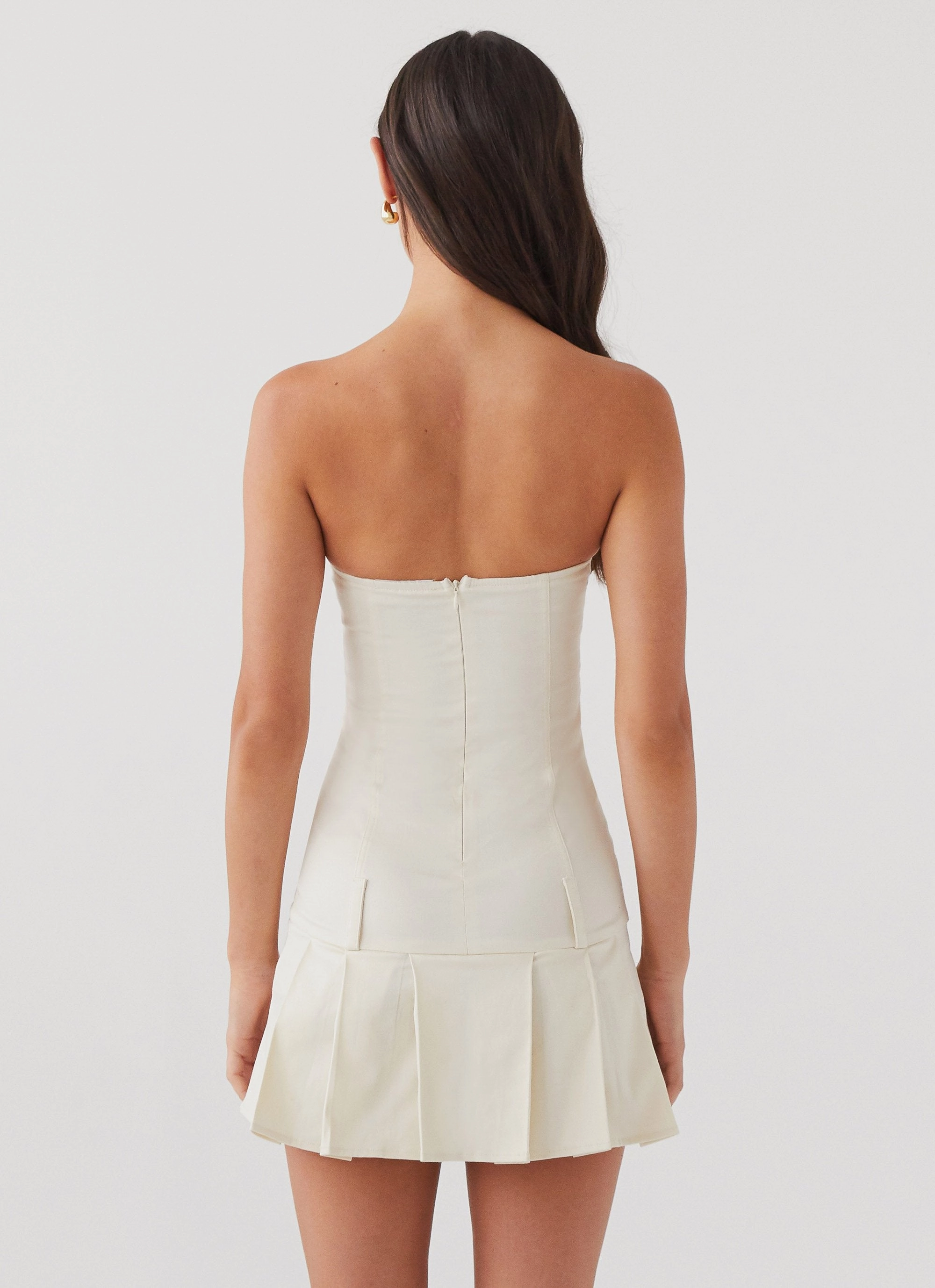 Case Closed Mini Dress - Cement Gentle Flow