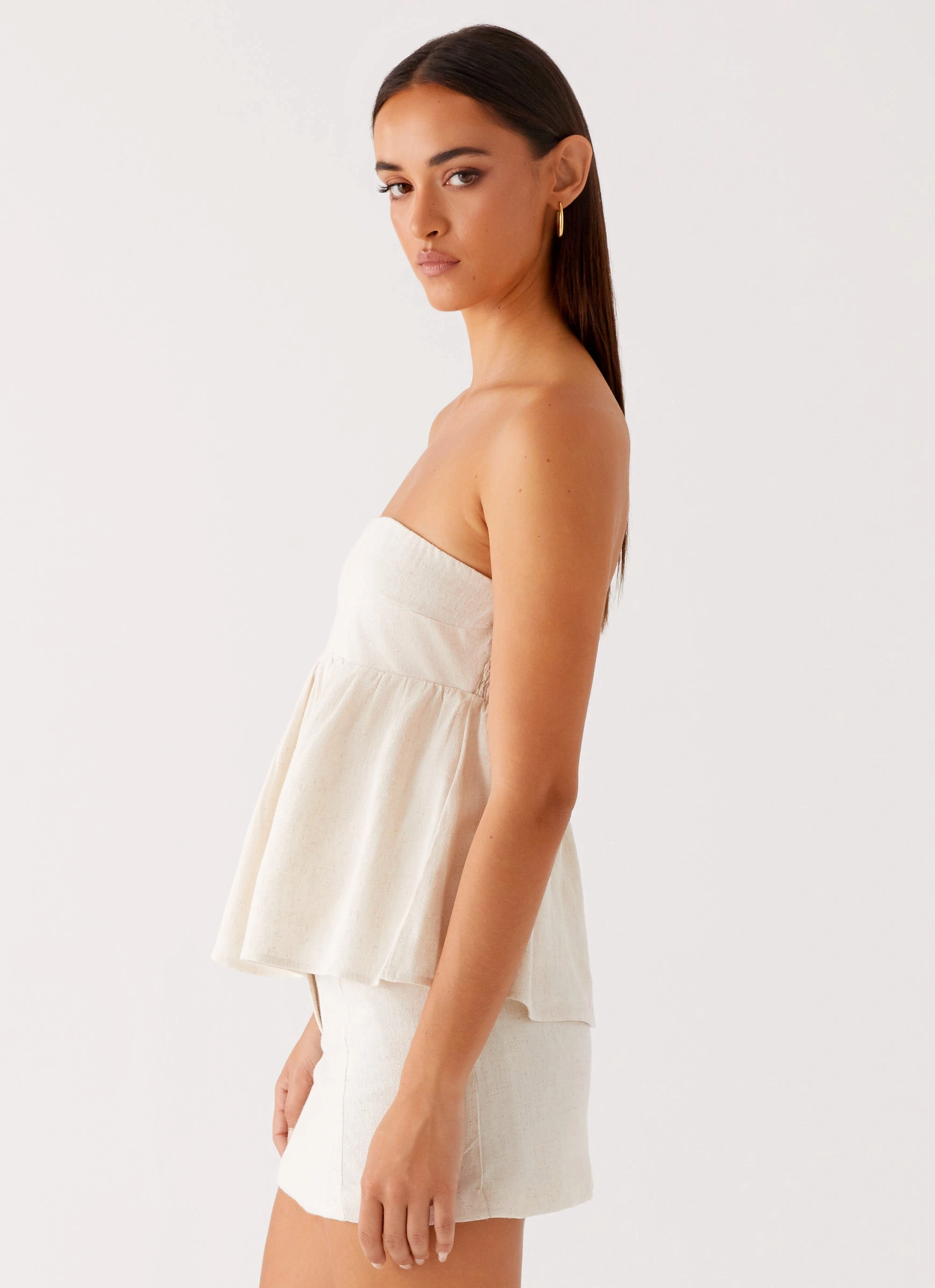 Cassie Tube Top - Oat EcoFriendly Dye Process