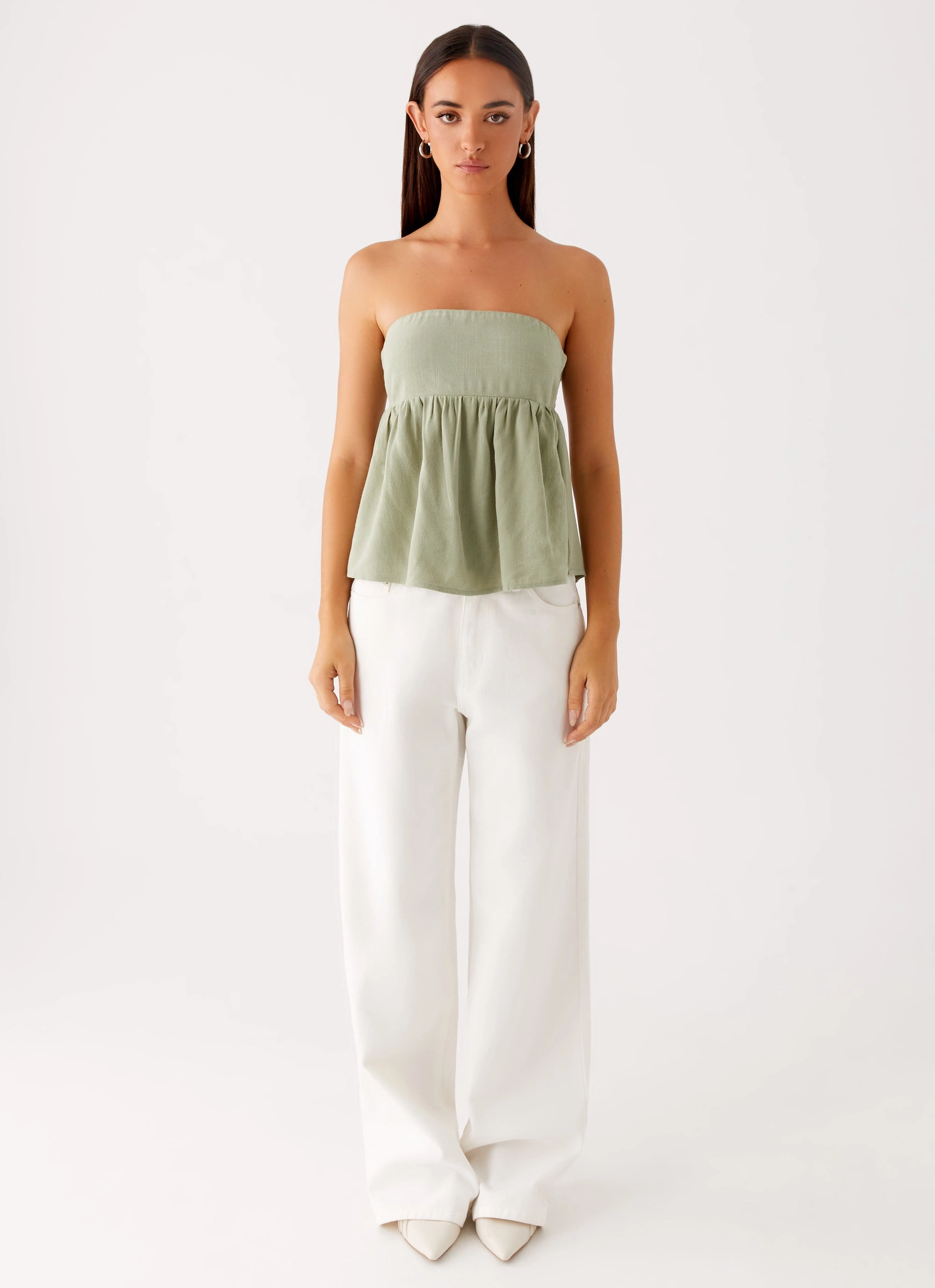 Cassie Tube Top - Sage SweatAbsorbent