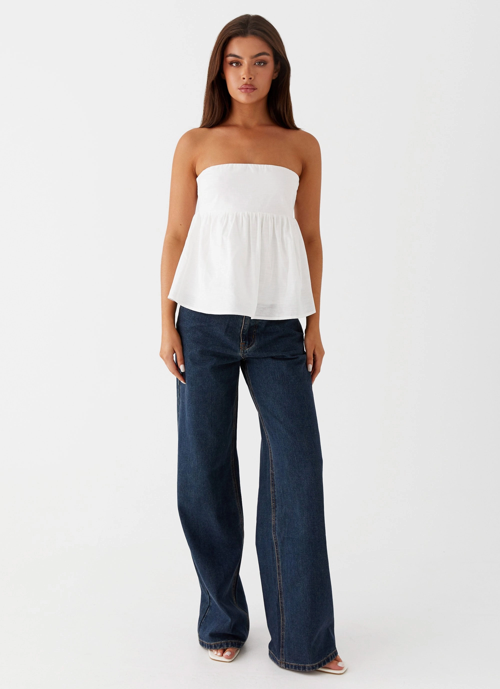 Cassie Tube Top - White NonToxicCoating Breathable Underarm Gussets