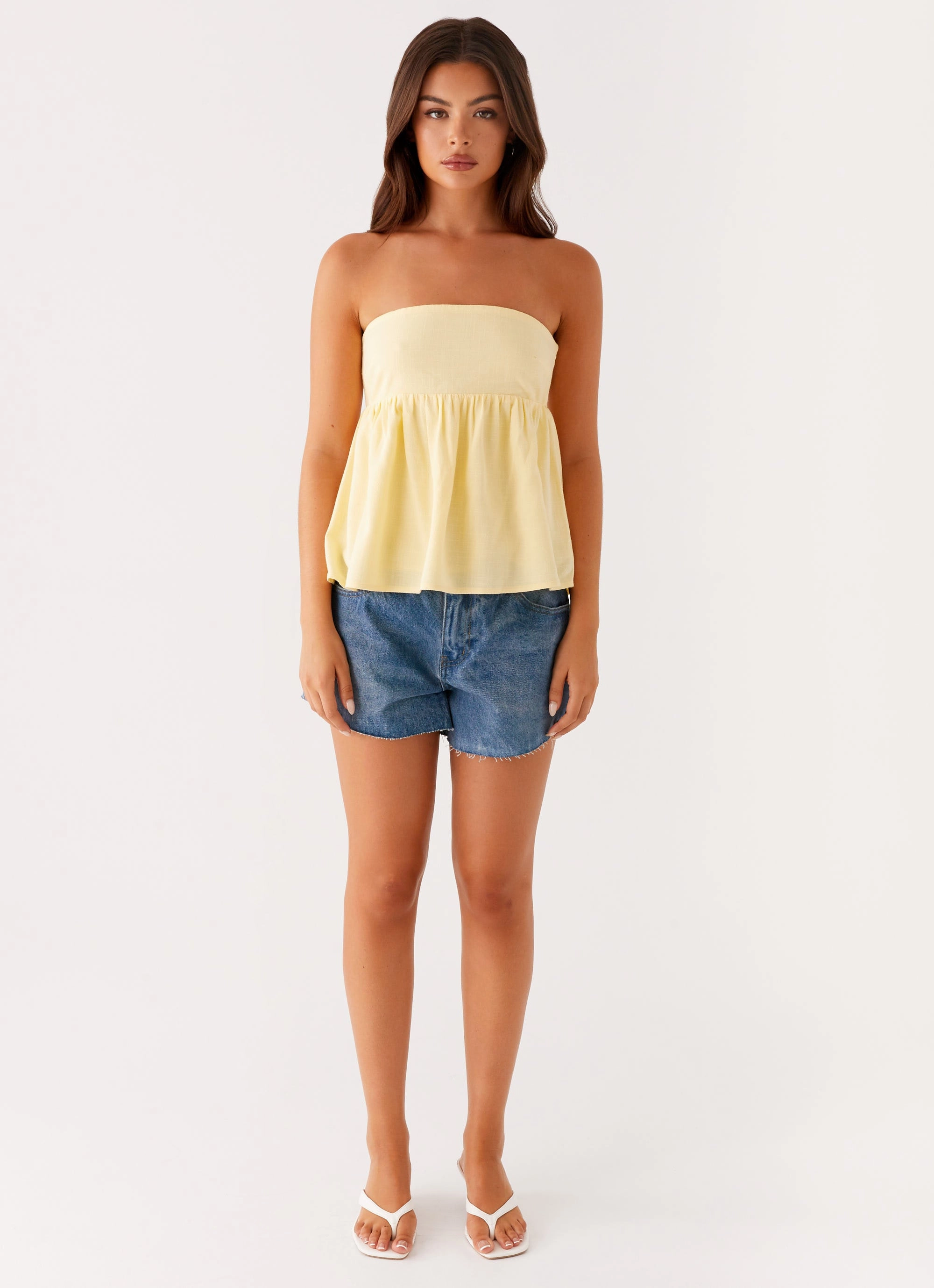 Convertible Design Cassie Tube Top - Yellow