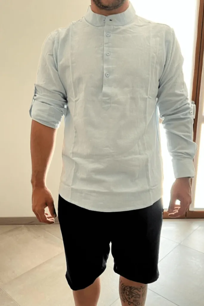 Casual Blouse Cotton Linen T-Shirt, Linen Clothing, Summer Linen Shirt, Beach Clothing, Casual Linen Loose Tops Long Sleeve Tee