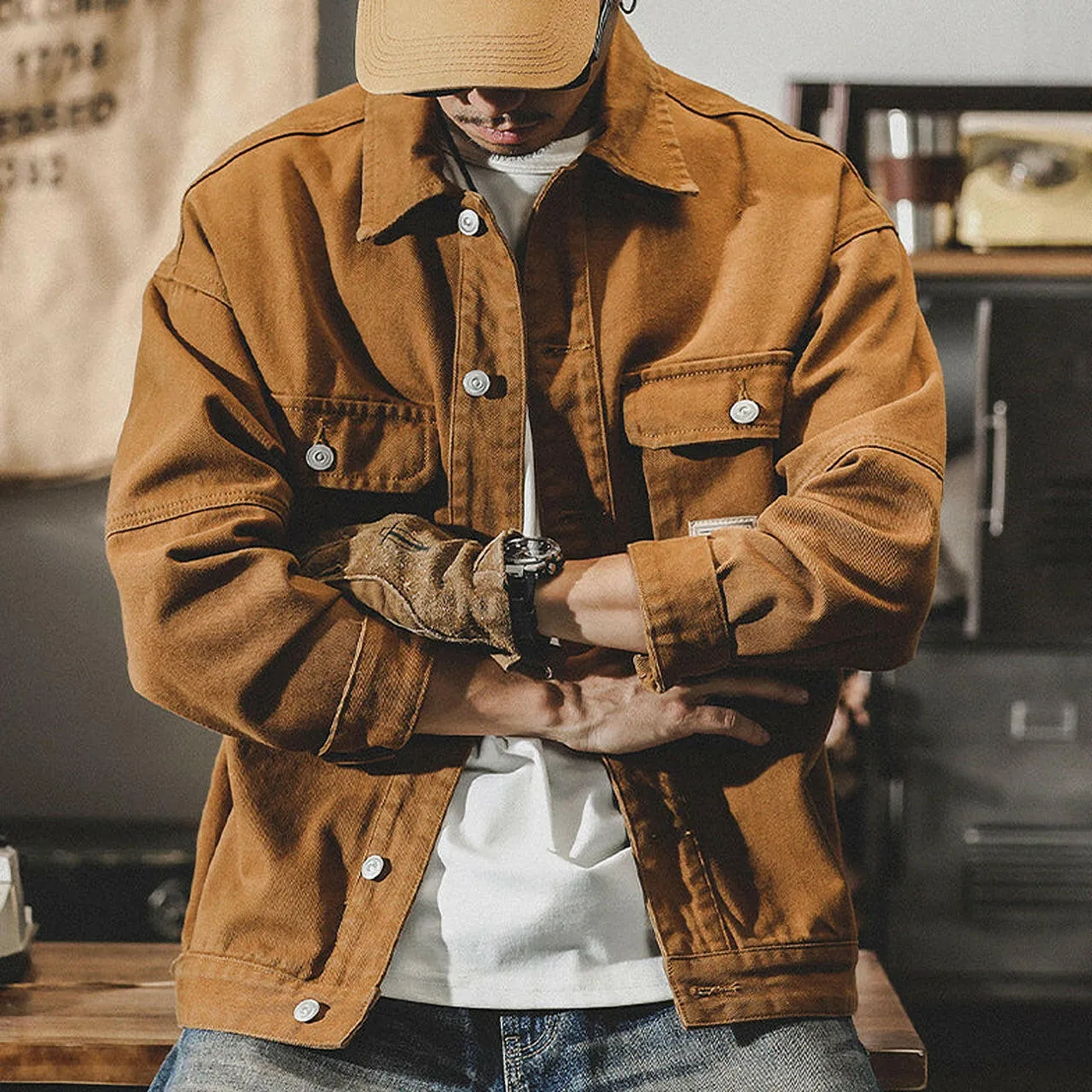 Casual Colored Denim Jacket P0314