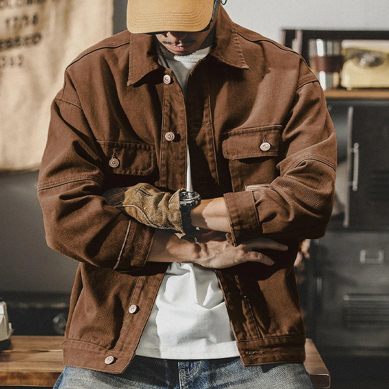 Casual Colored Denim Jacket P0314