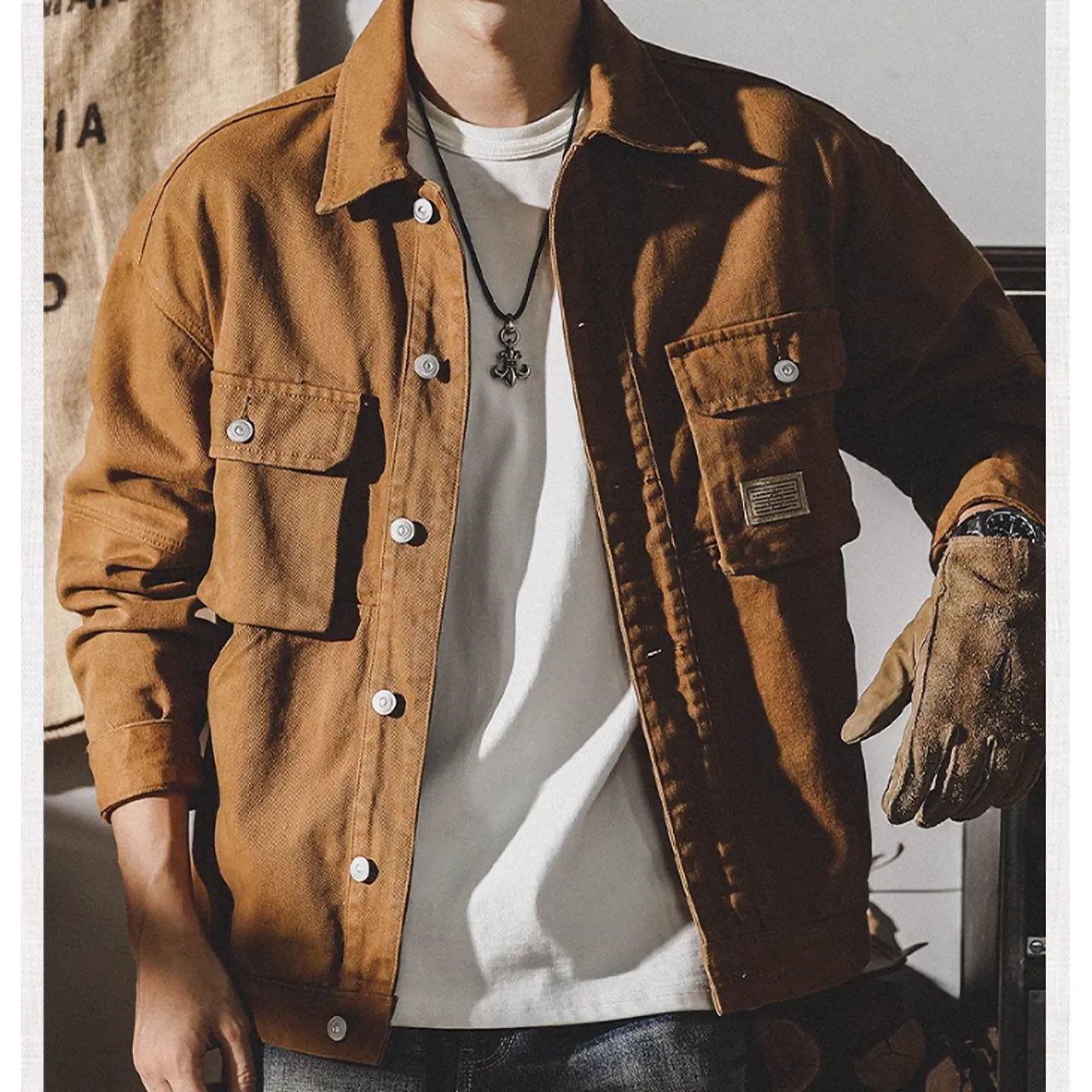 Casual Colored Denim Jacket P0314