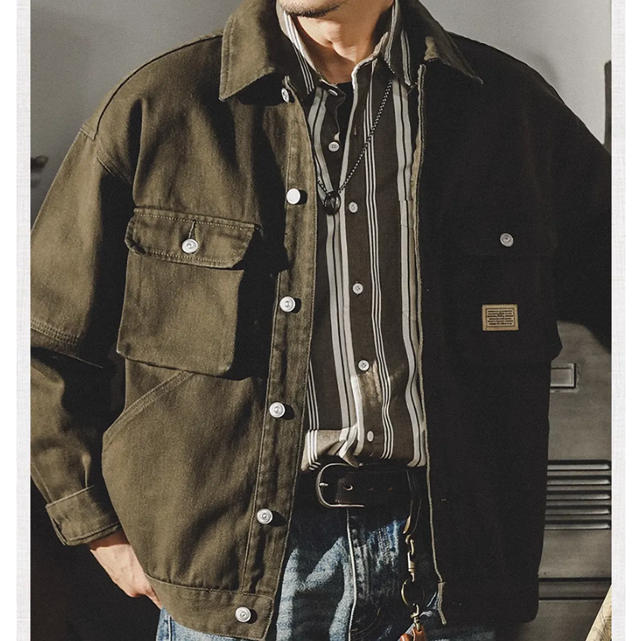 Casual Colored Denim Jacket P0314