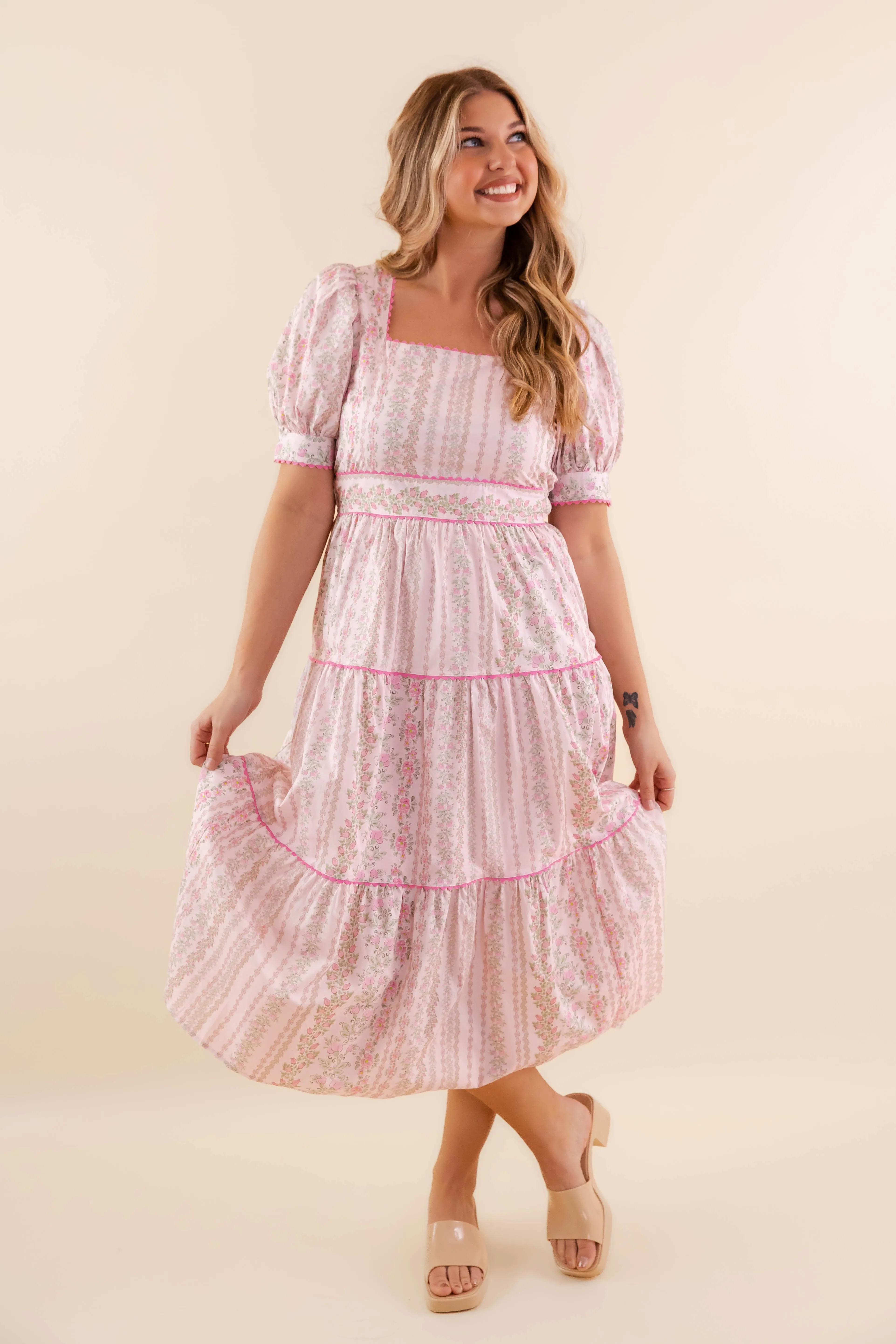 It's Special To Us Midi Dress Delicate Tone Trendy midi dress