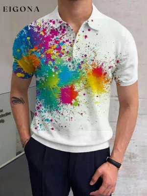 Casual Print Business Polo Shirt