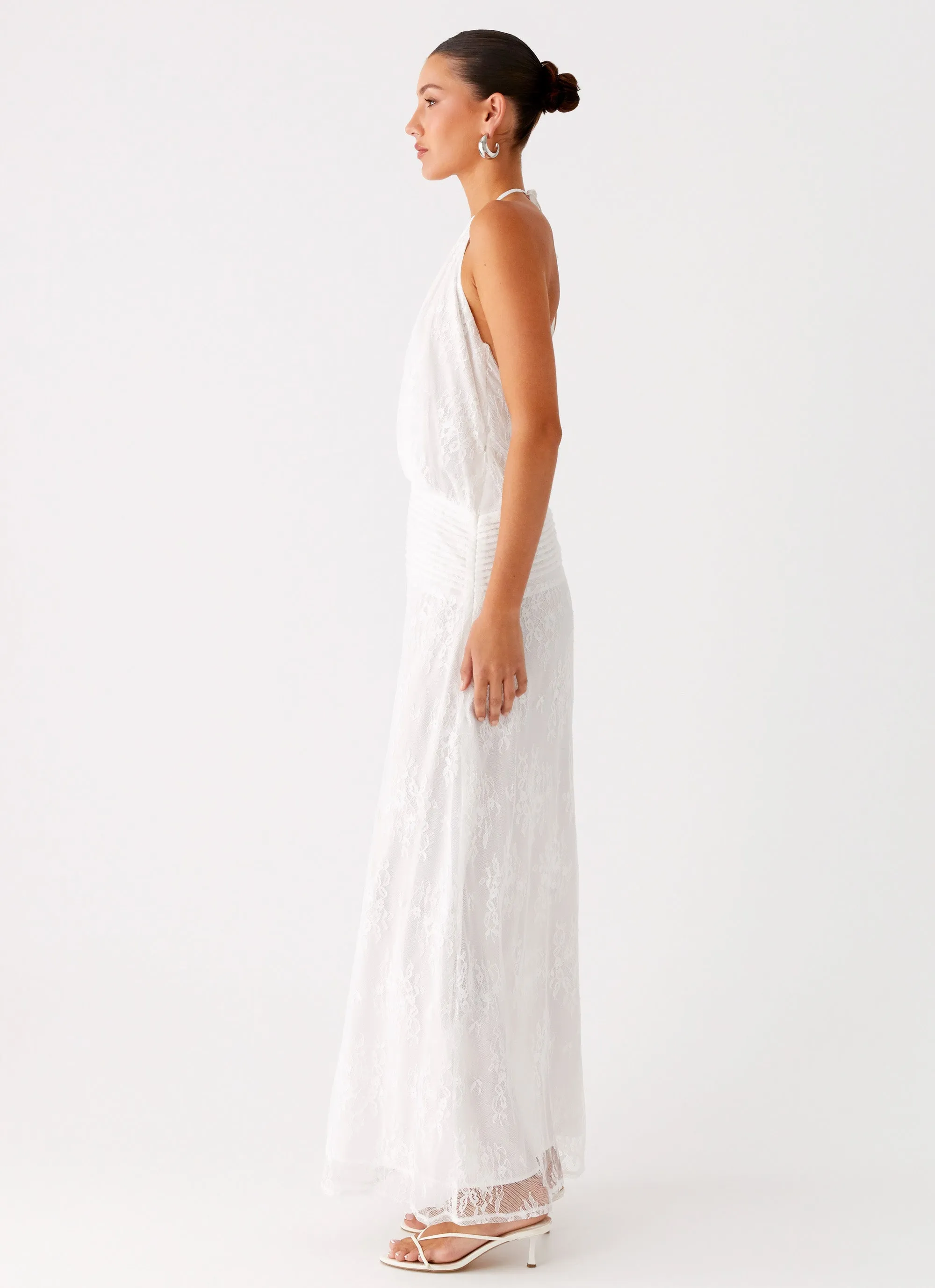 Fashion-forward day dress Reinhart Halter Maxi Dress - White