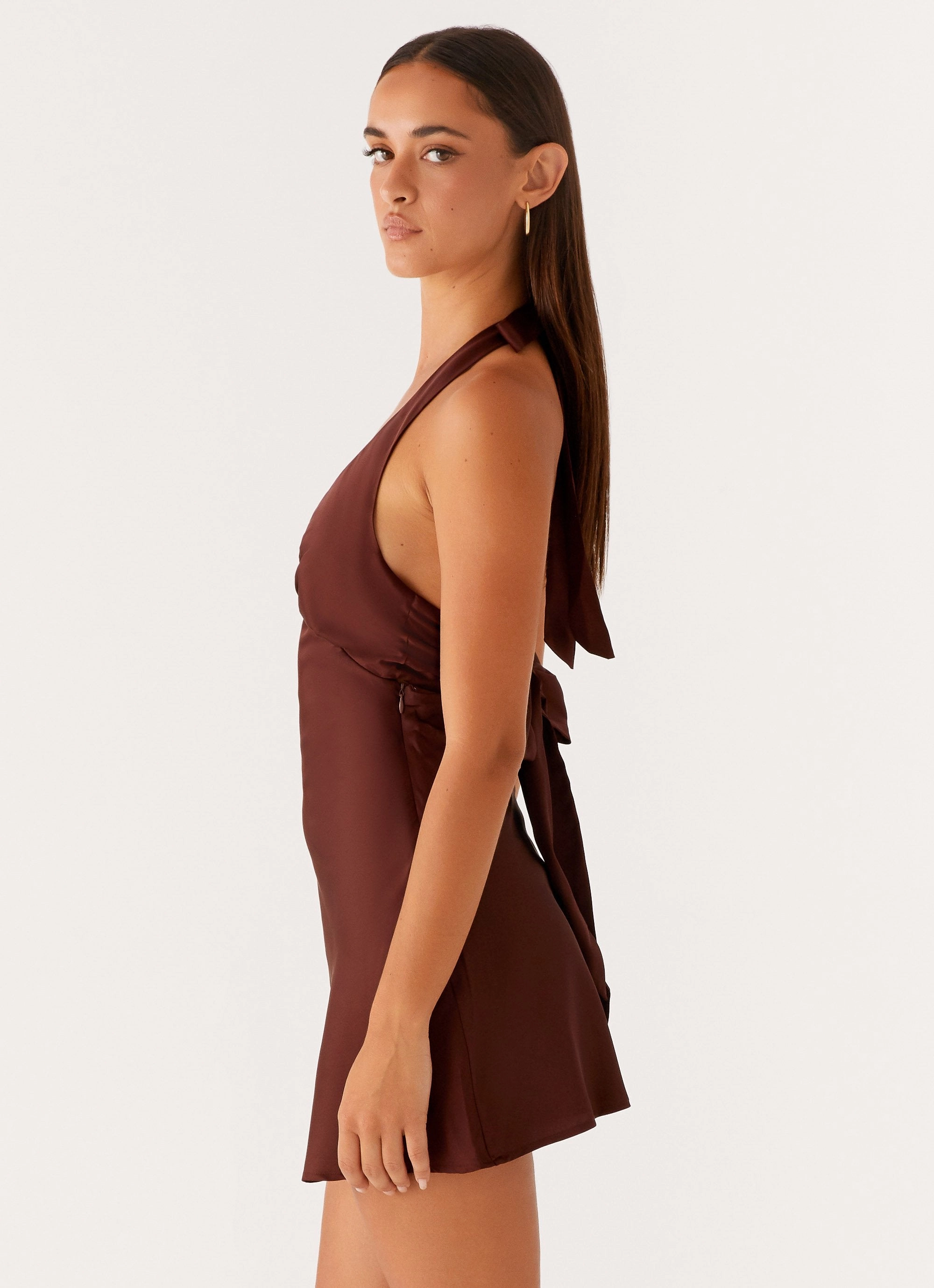 Heavy Hearted Mini Dress - Chocolate Pure Stitch