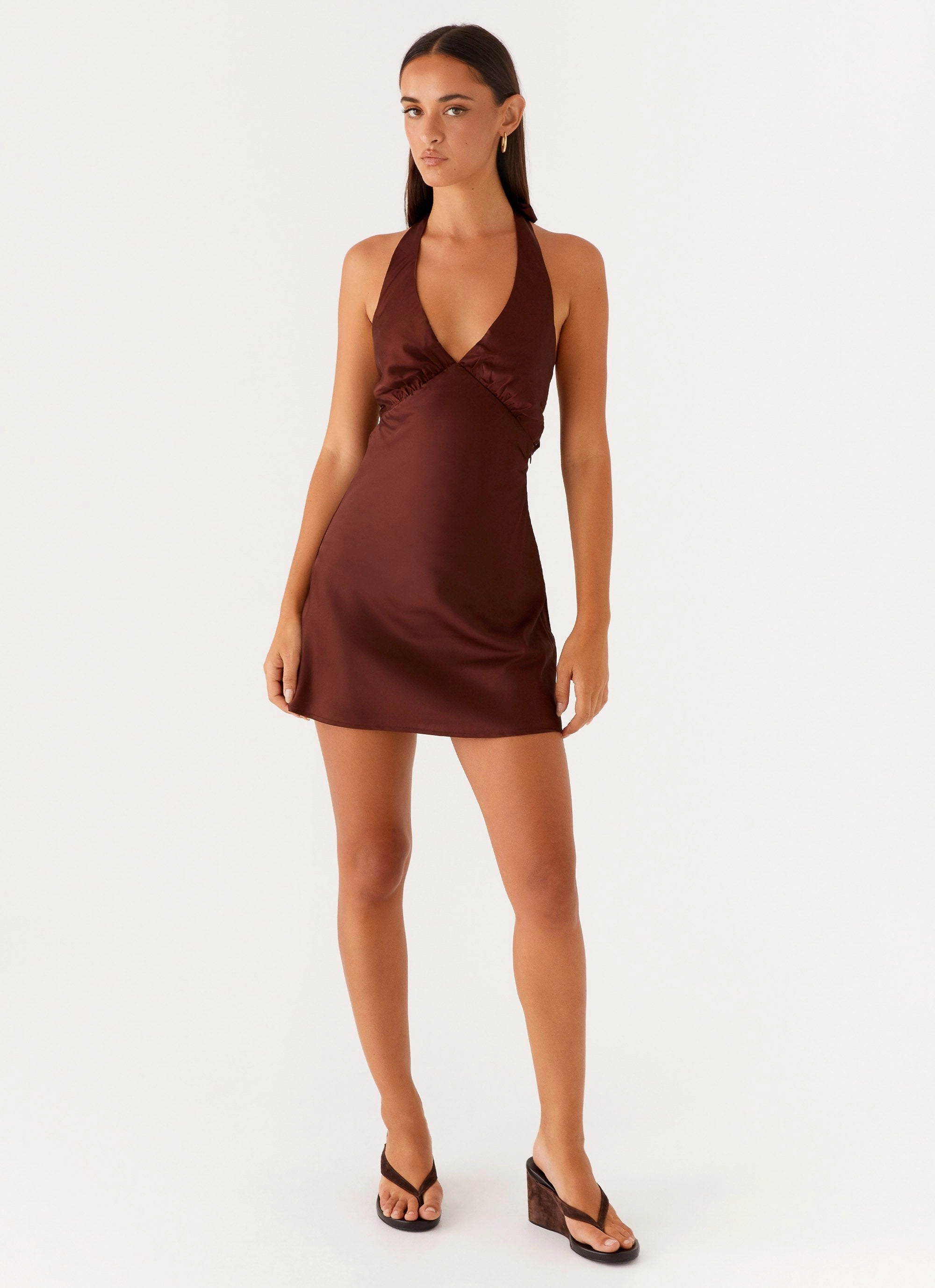 Heavy Hearted Mini Dress - Chocolate Villa Light