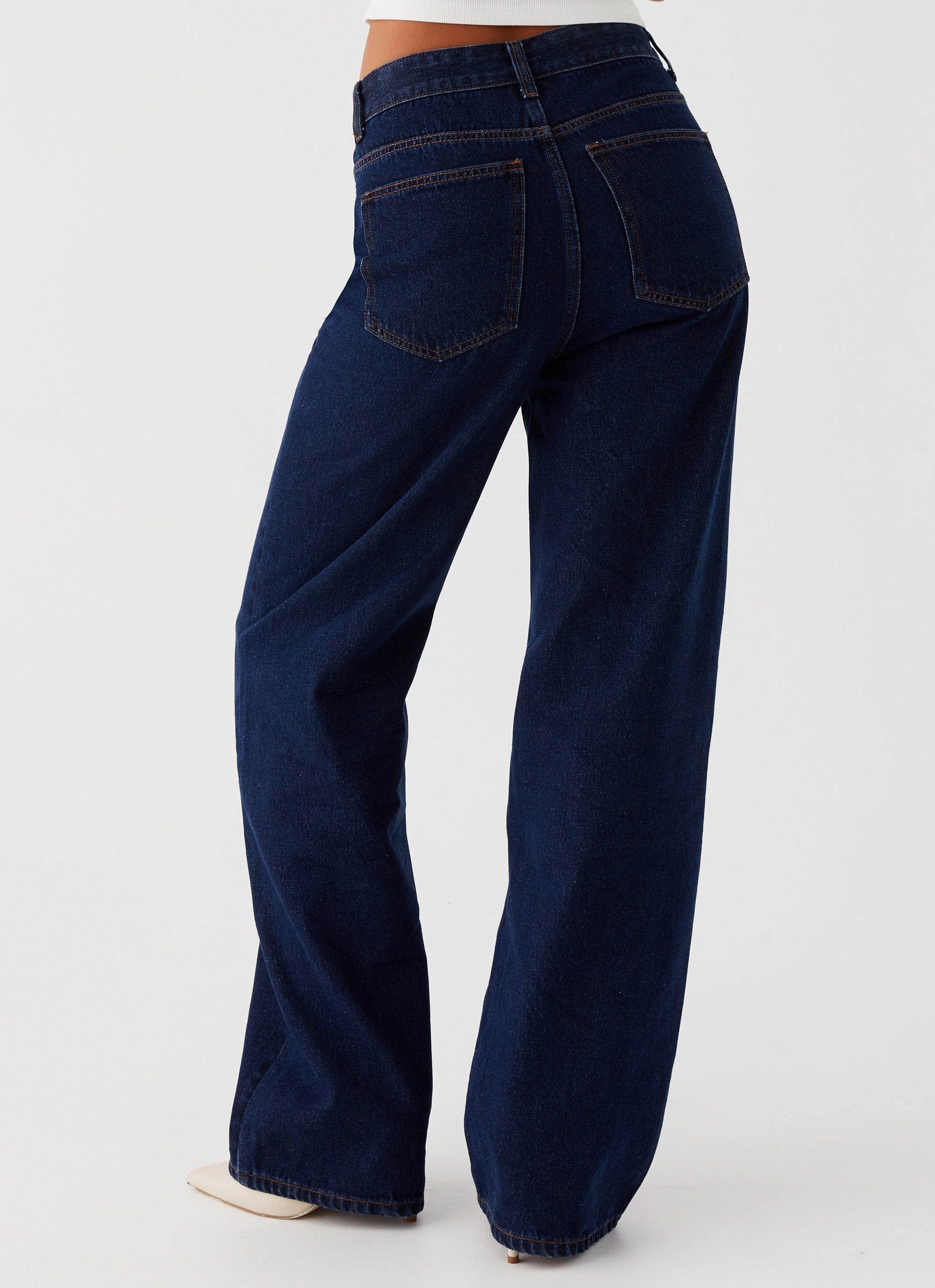 Smart Style Back Again Straight Leg Denim Jeans - Blue