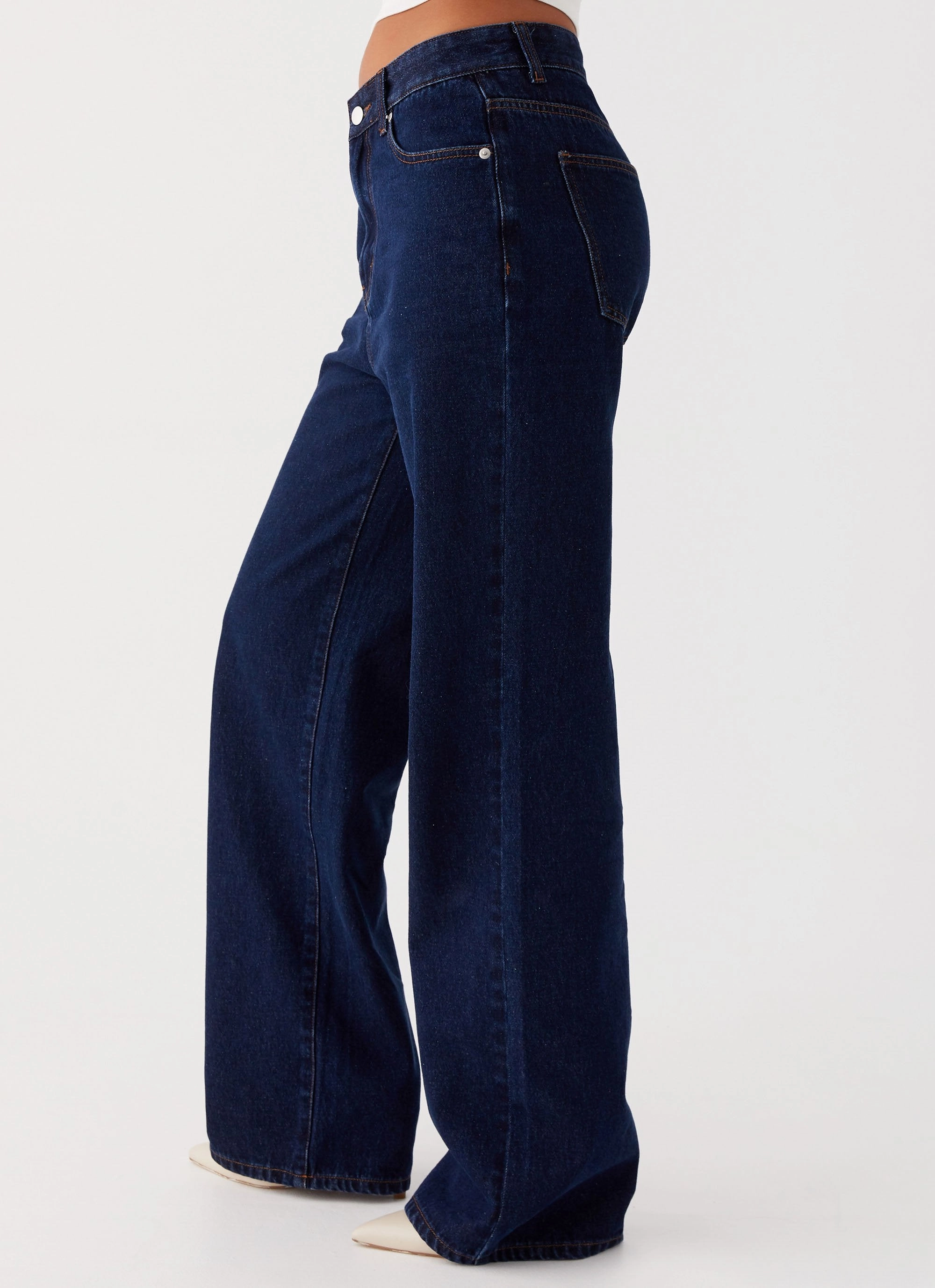 DurableBartack Body Sculpting Back Again Straight Leg Denim Jeans - Blue