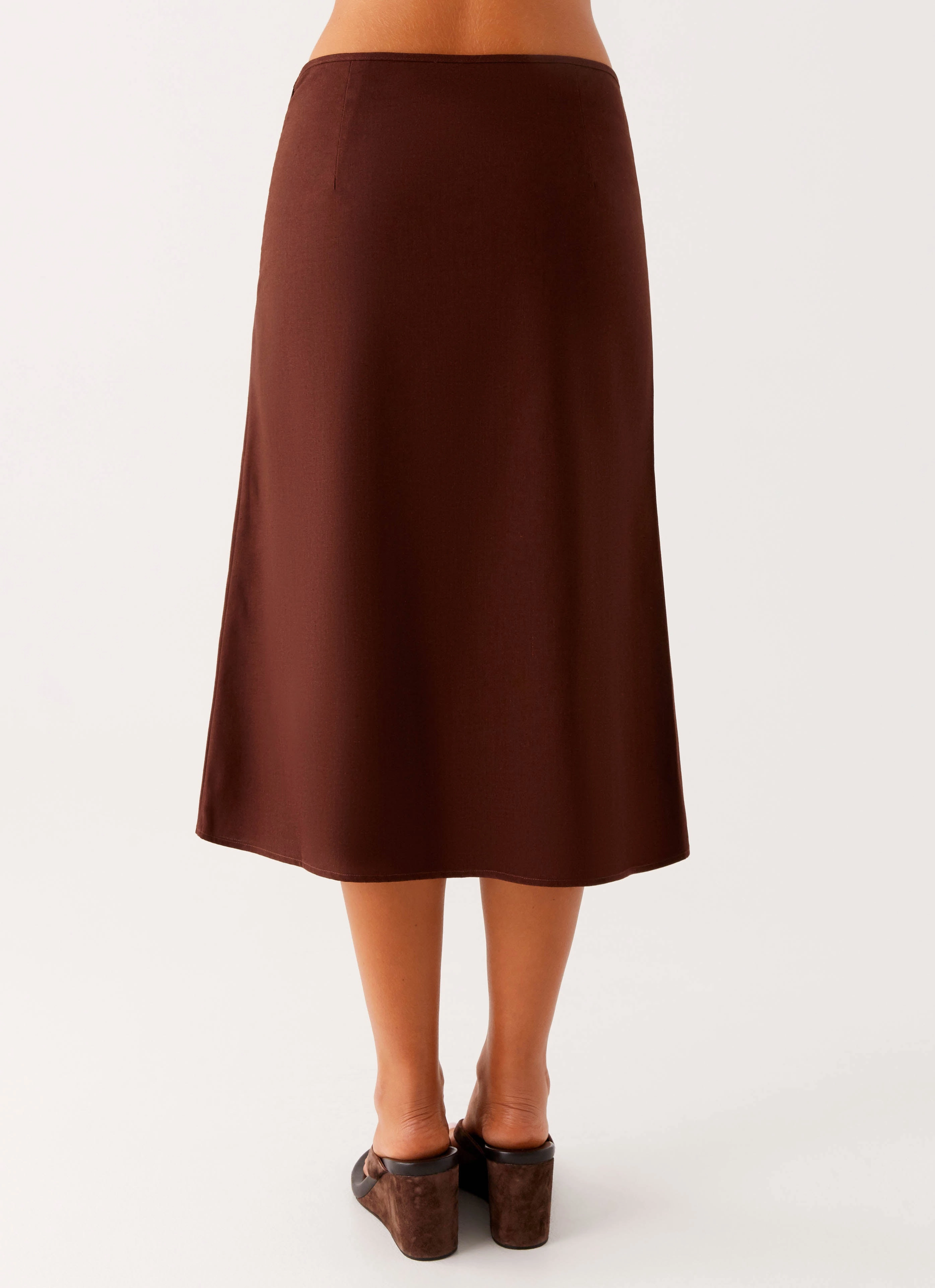 All-Purpose Wear Esther Midi Skirt - Chocolate